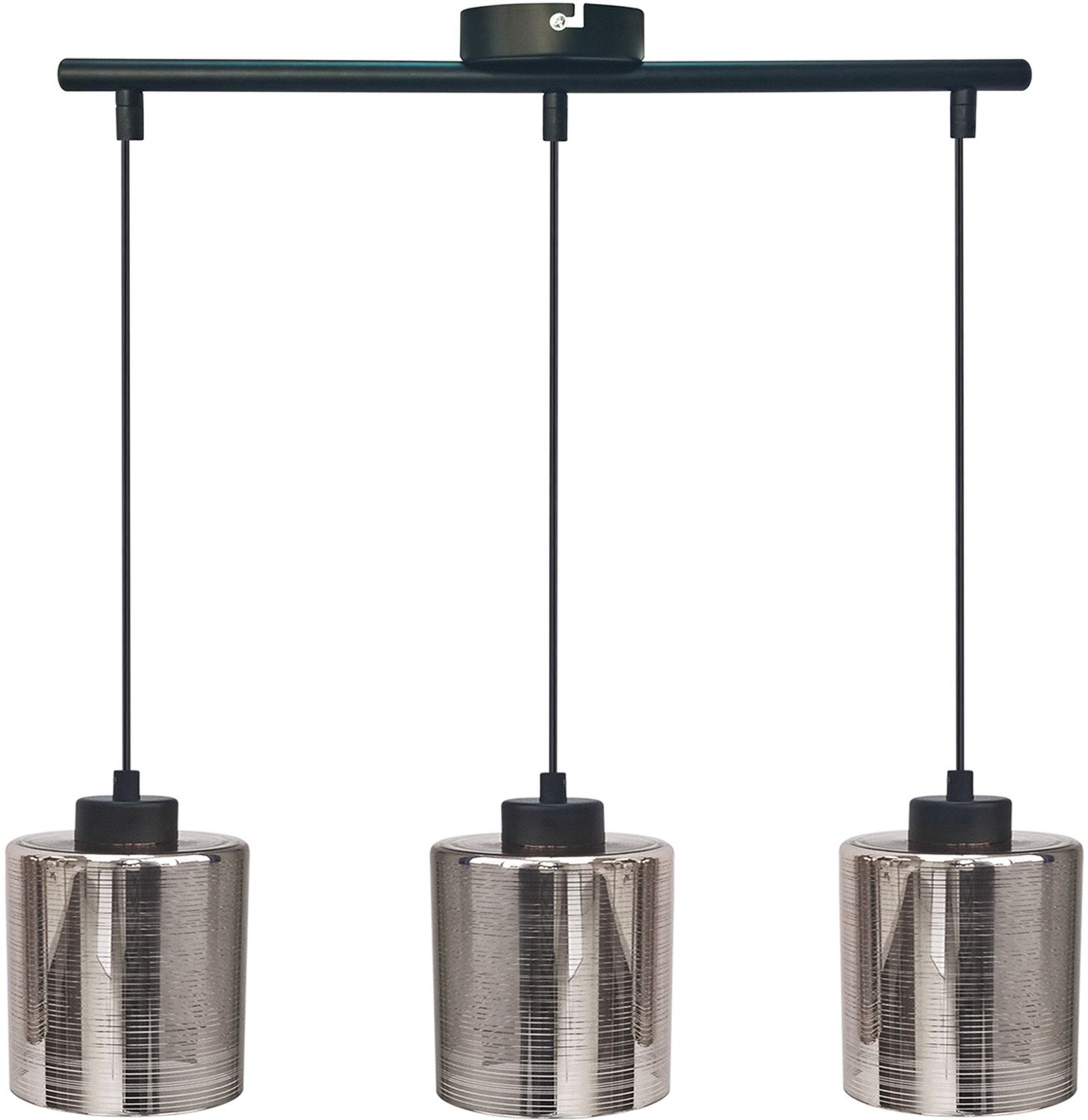 Candellux Cox lampada sospesa 3x60 W nero-cromo 33-53886