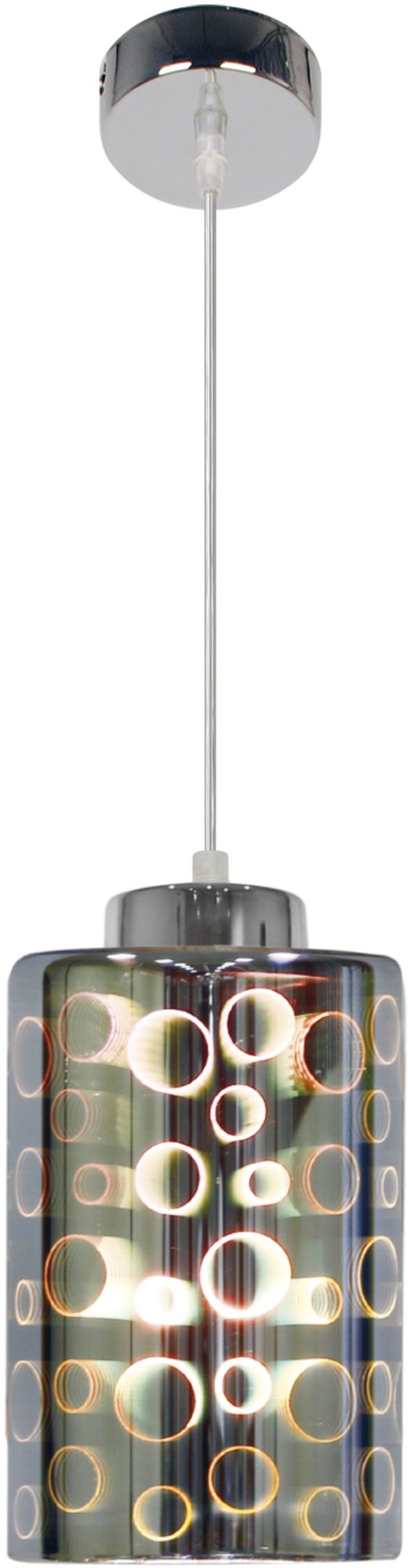 Candellux Nocturno lampada sospesa 1x40 W cromo-multicolore 31-57686