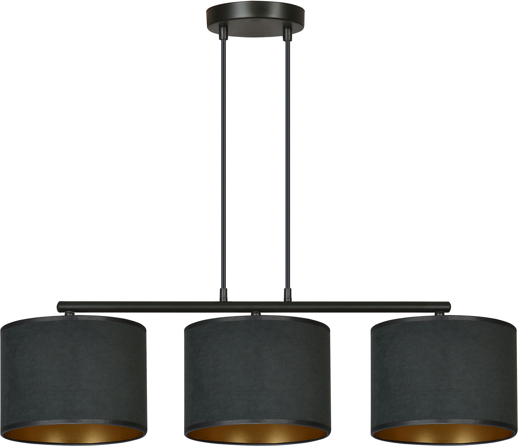 Emibig Hilde lampada sospesa 1x15 W nero-oro 1054/3
