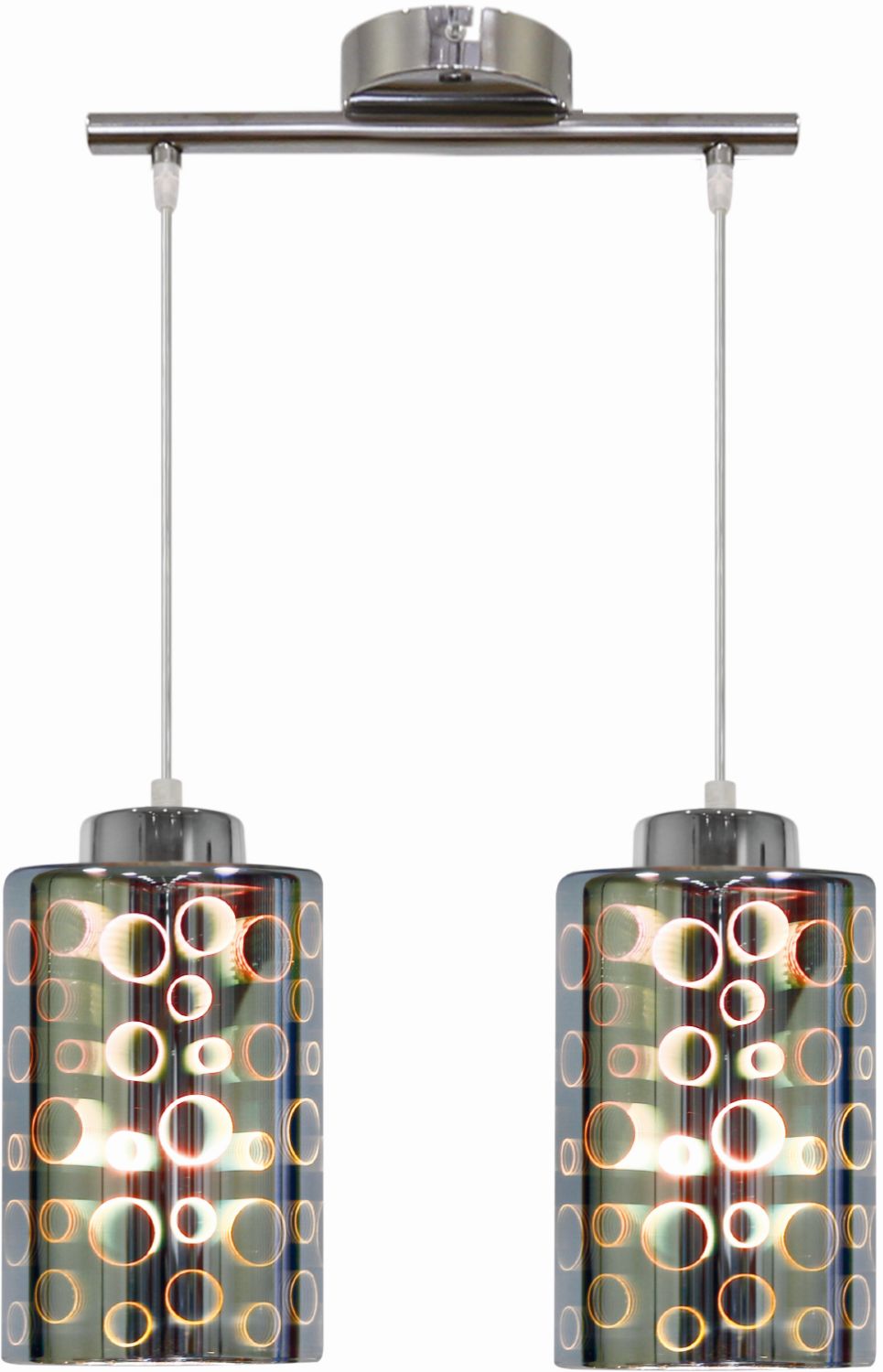 Candellux Nocturno lampada sospesa 2x40 W cromo-multicolore 32-57693