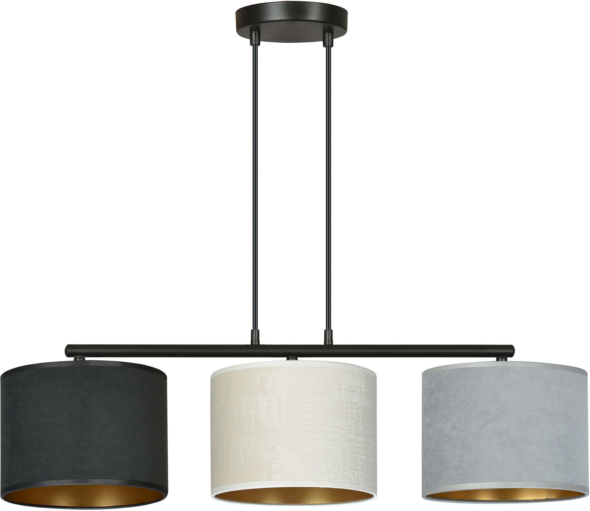 Emibig Hilde lampada sospesa 1x15 W bianco-nero-oro-grigio/cenere 1055/3
