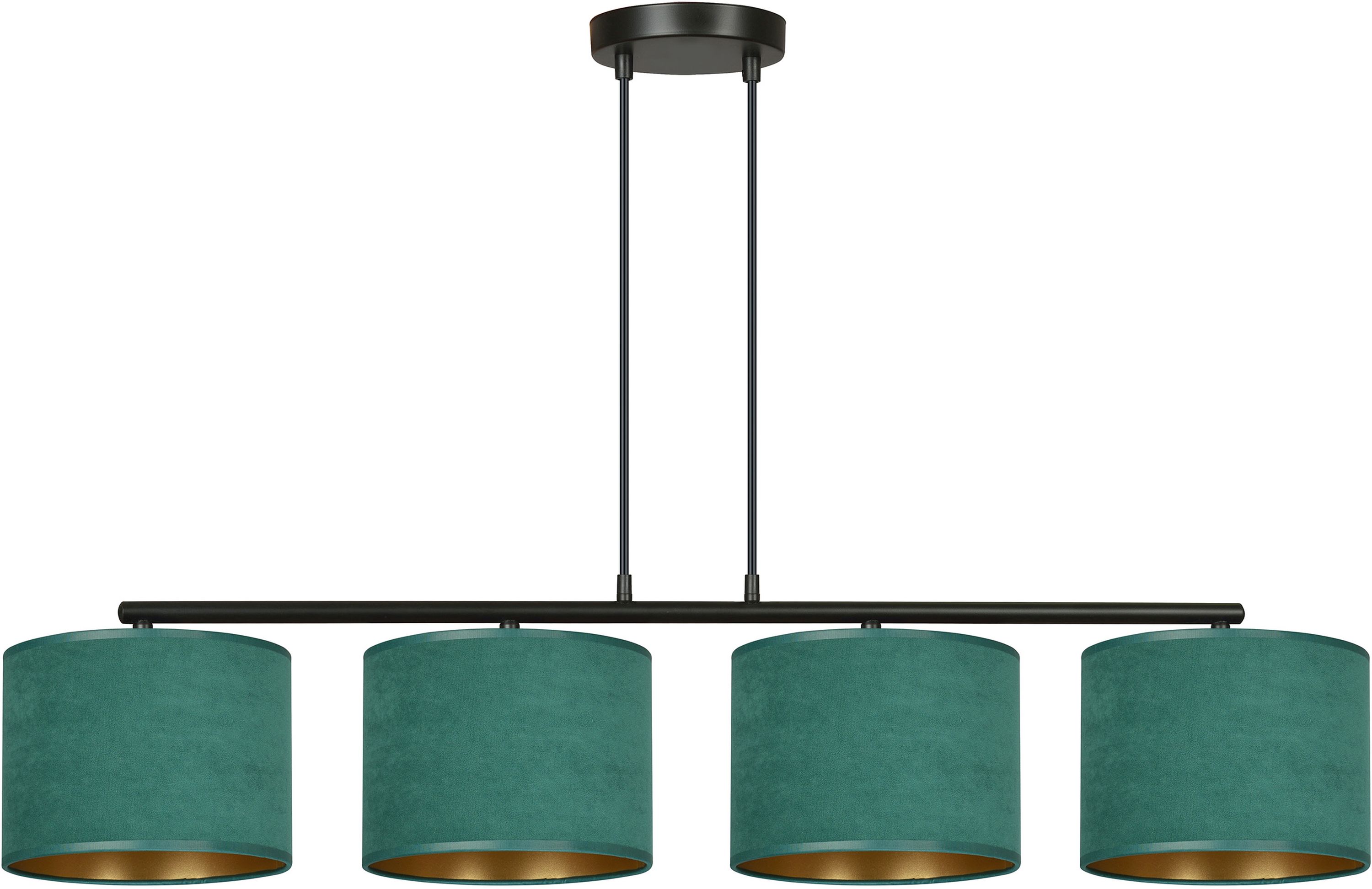 Emibig Hilde lampada sospesa 4x15 W nero-verde-oro 1051/4