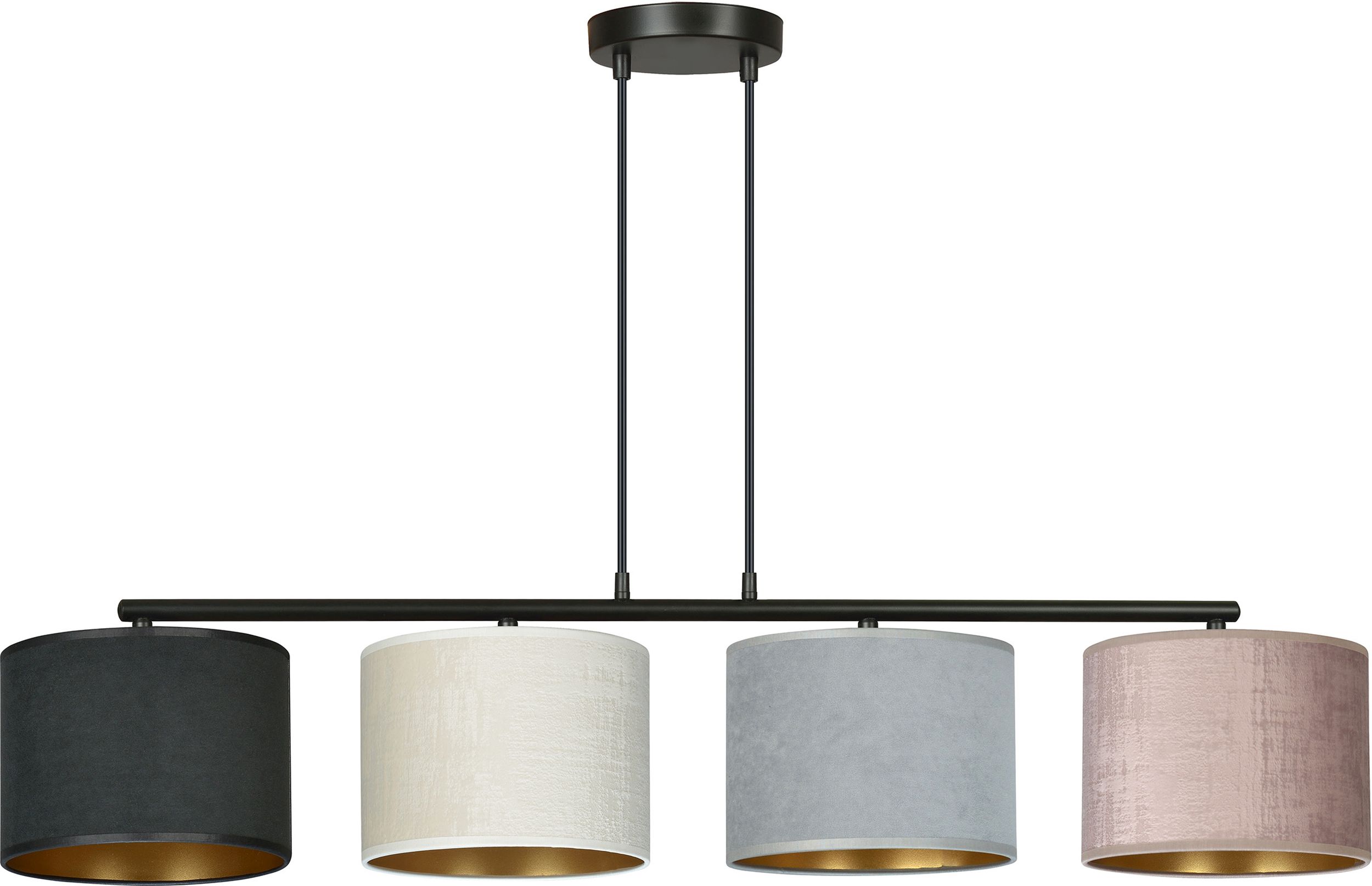 Emibig Hilde lampada sospesa 4x15 W bianco-nero-rosa-oro-grigio/cenere 1055/4