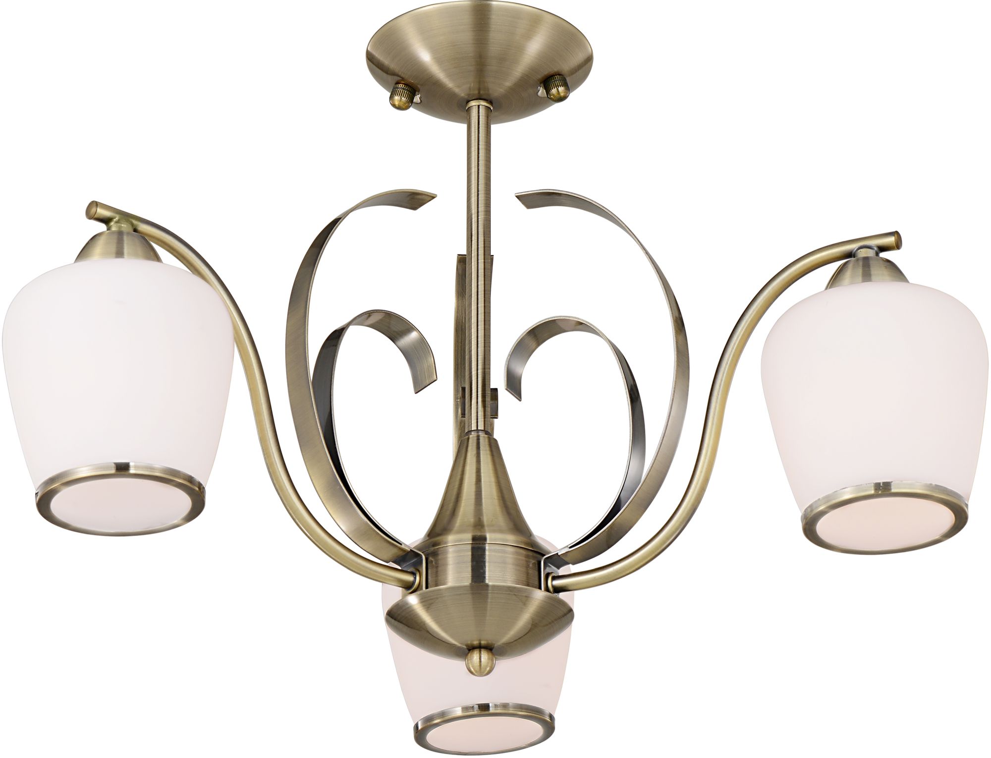 Candellux Opera lampada da soffitto 3x60 W bianco-verderame 33-54951