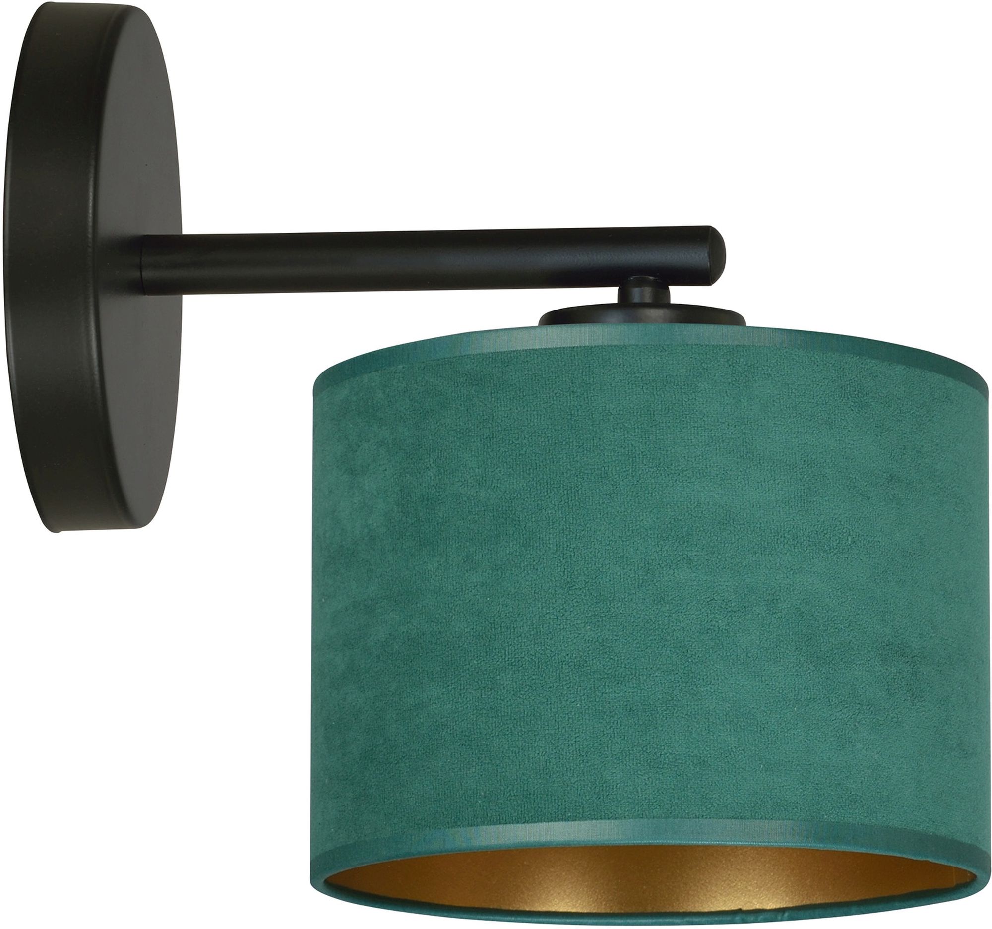 Emibig Hilde lampada da parete 1x15 W nero-verde-oro 1051/K1