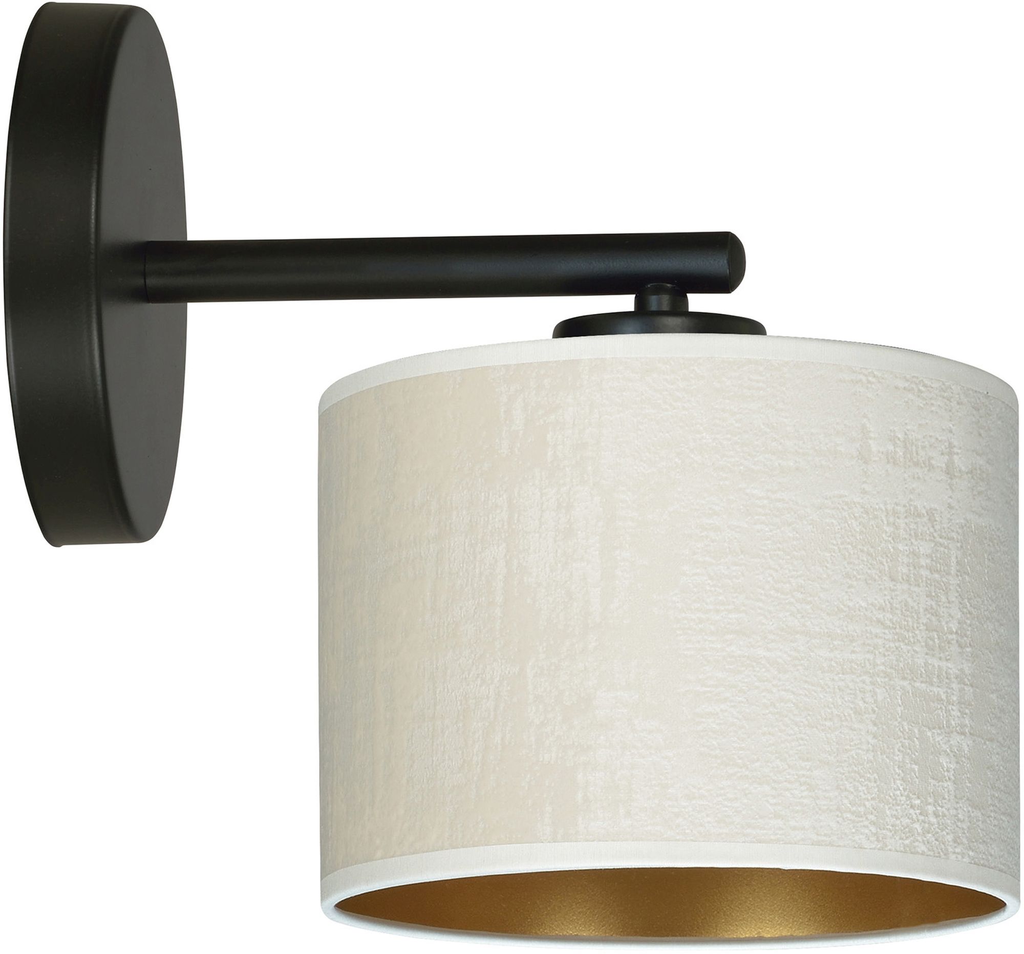 Emibig Hilde lampada da parete 1x15 W bianco-nero-oro 1052/K1