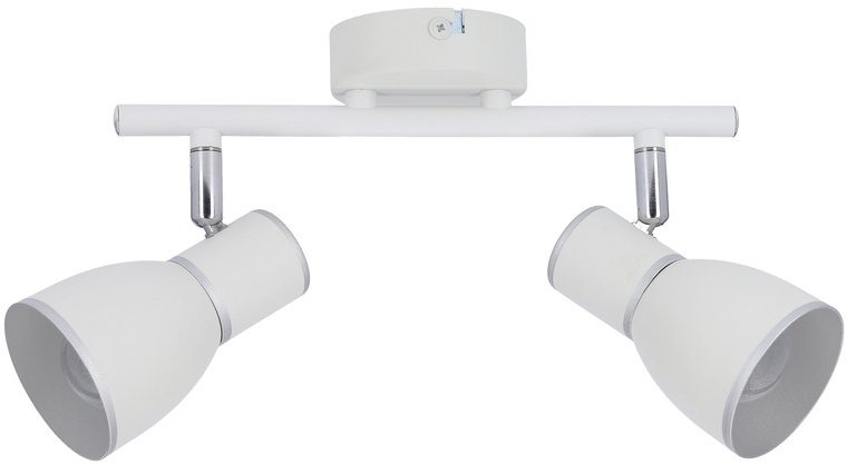 Candellux Fido lampada da soffitto 2x40 W bianco-cromo 92-63373