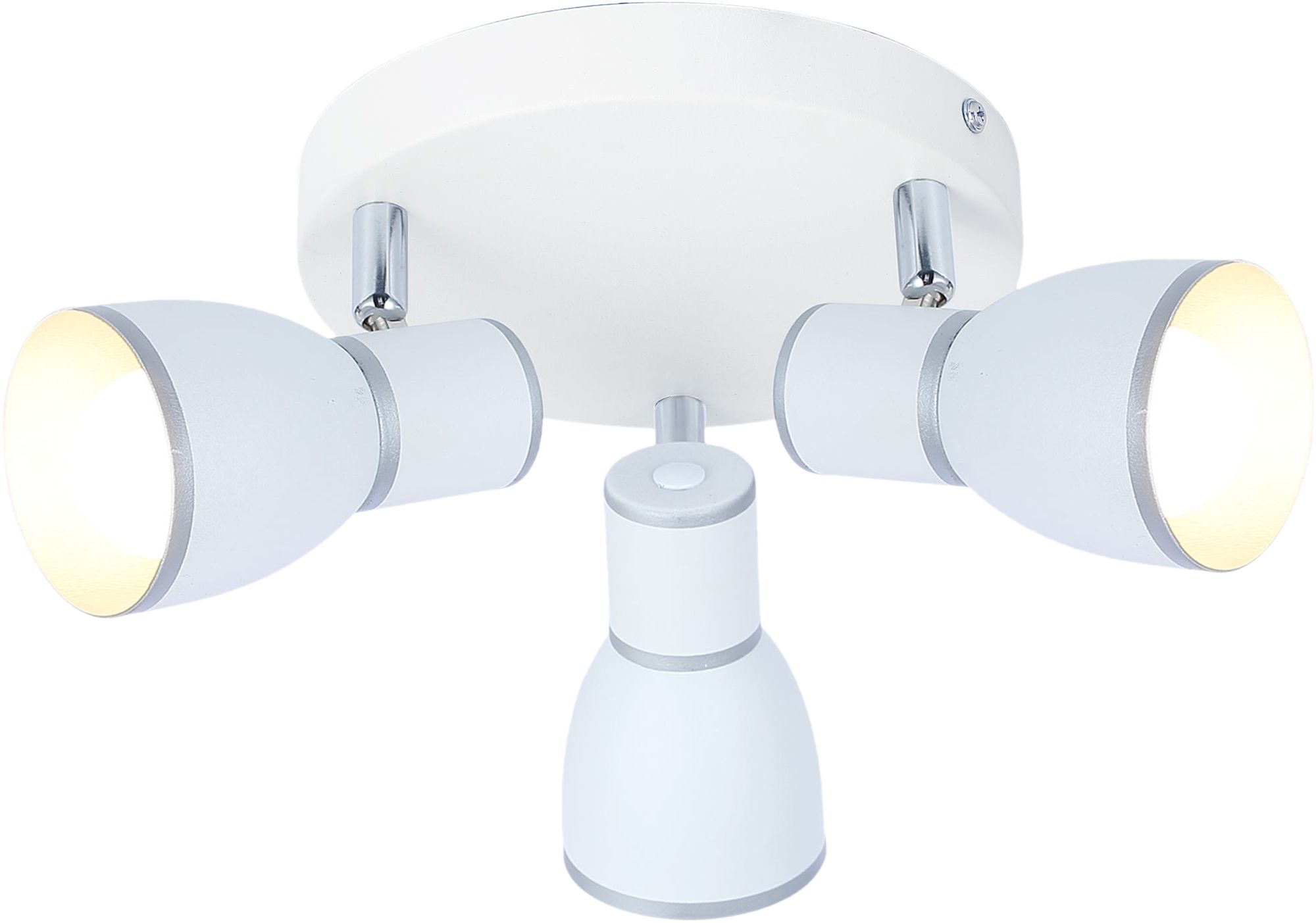 Candellux Fido lampada da soffitto 3x40 W bianco-cromo 98-63397