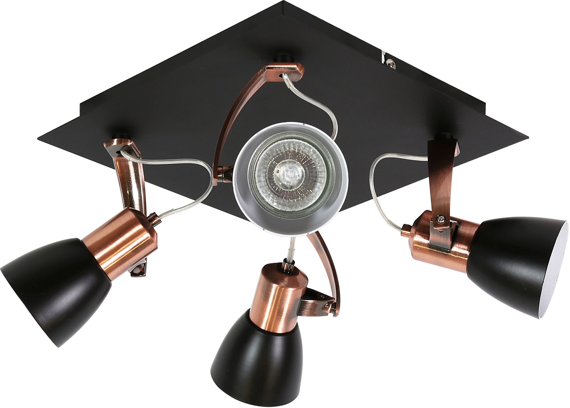 Candellux Markus lampada da soffitto 4x50 W nero-rame 98-35639-M