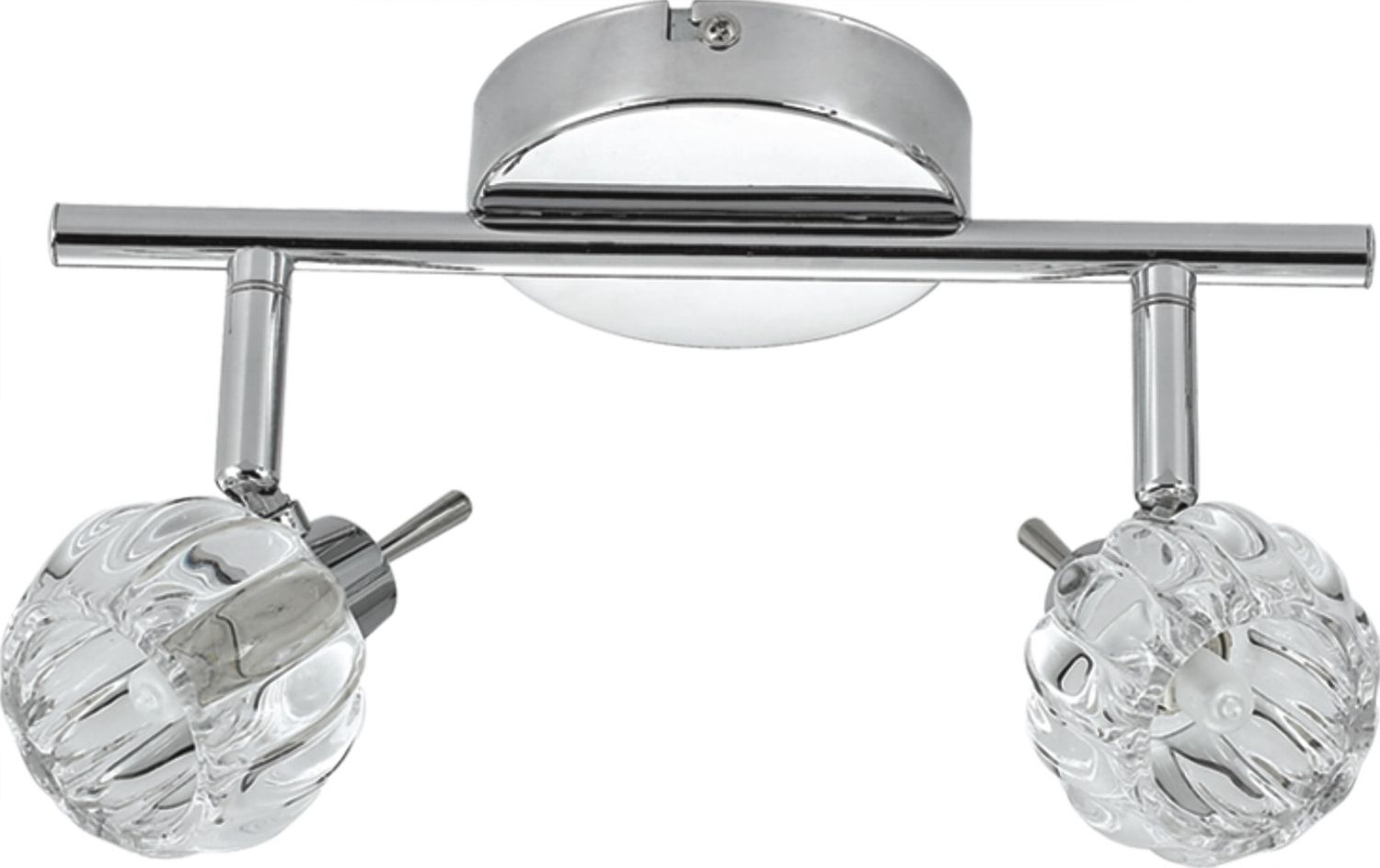 Candellux Bombola lampada da soffitto 2x40 W cromo-cristallo 92-70296