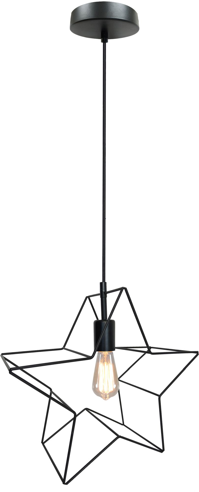 Candellux Gwiazdka lampada sospesa 1x60 W nero 31-64080