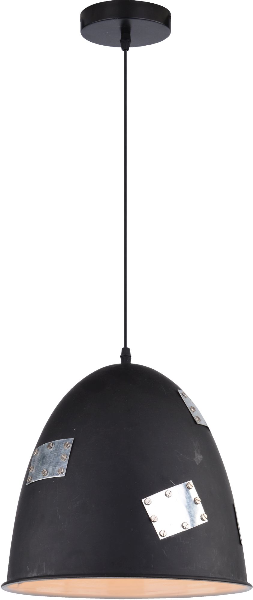 Candellux Patch lampada sospesa 1x60 W nero-cromo 31-43184