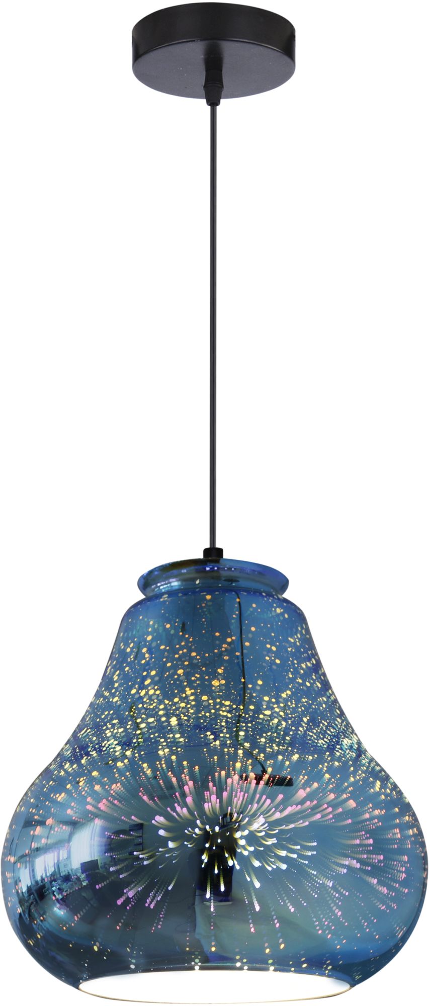 Candellux Galactic lampada sospesa 1x60 W blu-multicolore 31-56108
