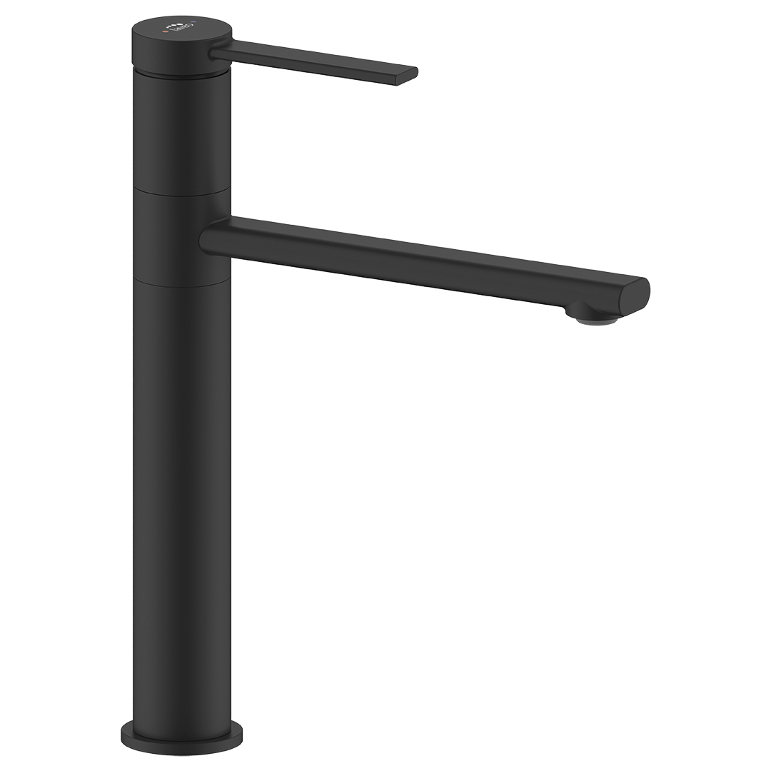 Laveo Pinar rubinetto per lavabo verticale nero BAW72ND