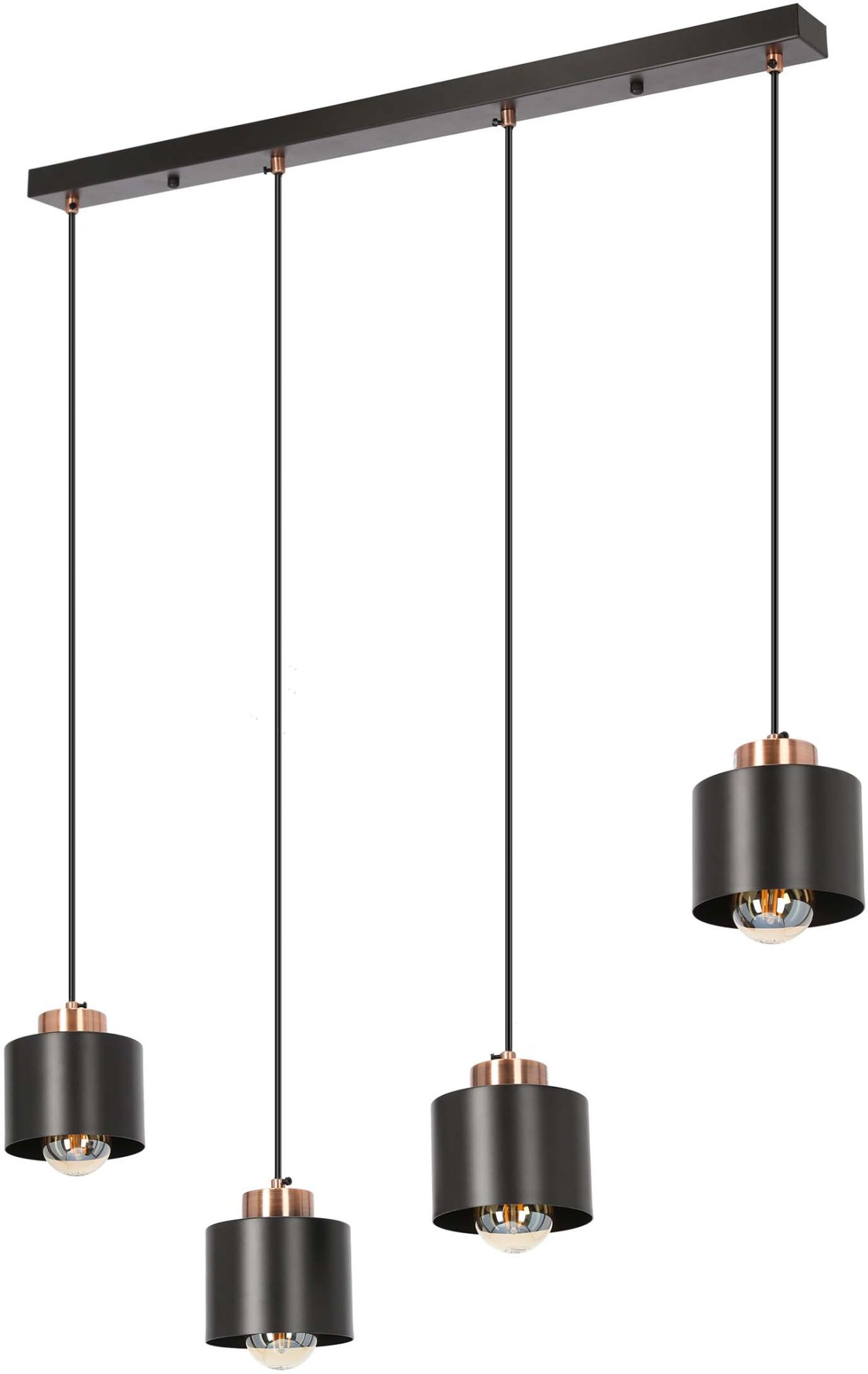 Candellux Olena lampada sospesa 4x60 W nero 34-78131