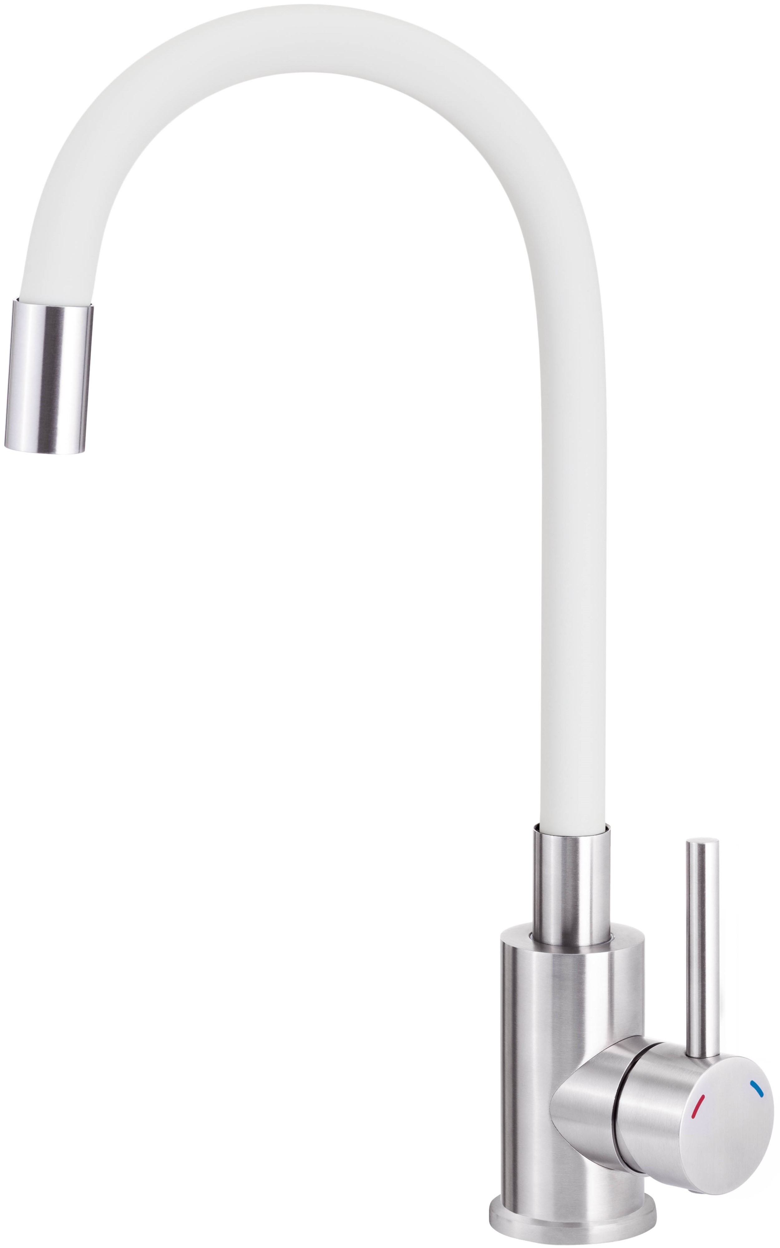 Deante Neo Luno rubinetto da cucina verticale acciaio inossidabile-bianco BOC_W720