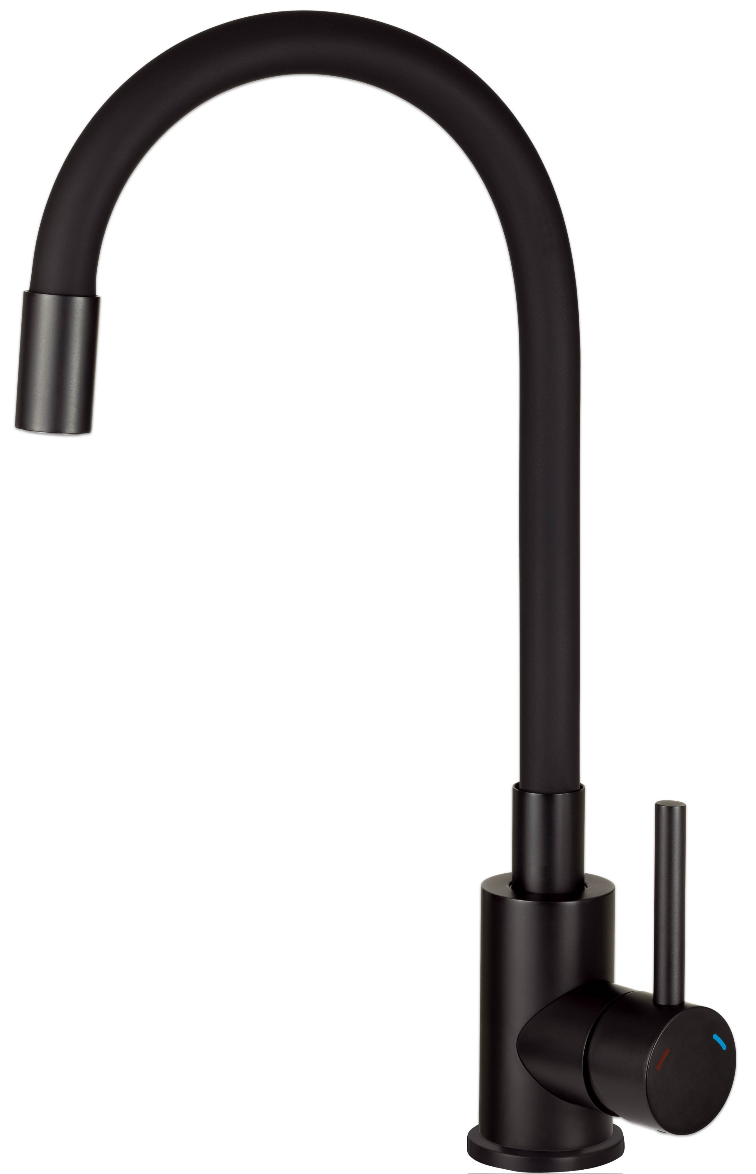 Deante Neo Luno rubinetto da cucina verticale nero BOC_N72M