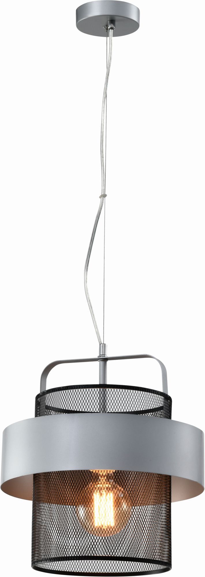 Candellux Fiba lampada sospesa 1x40 W nero-argento 31-78506