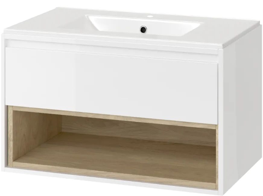 Excellent Tuto armadietto 80x45.7x50 cm sottolavabo sospeso bianco -rovere MLEX.0101.800.WHBL