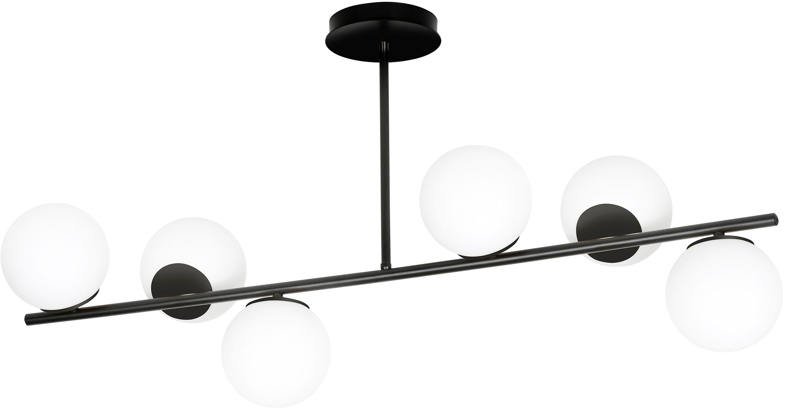 Emibig Bior lampada da soffitto 6x10 W nero 1020/6