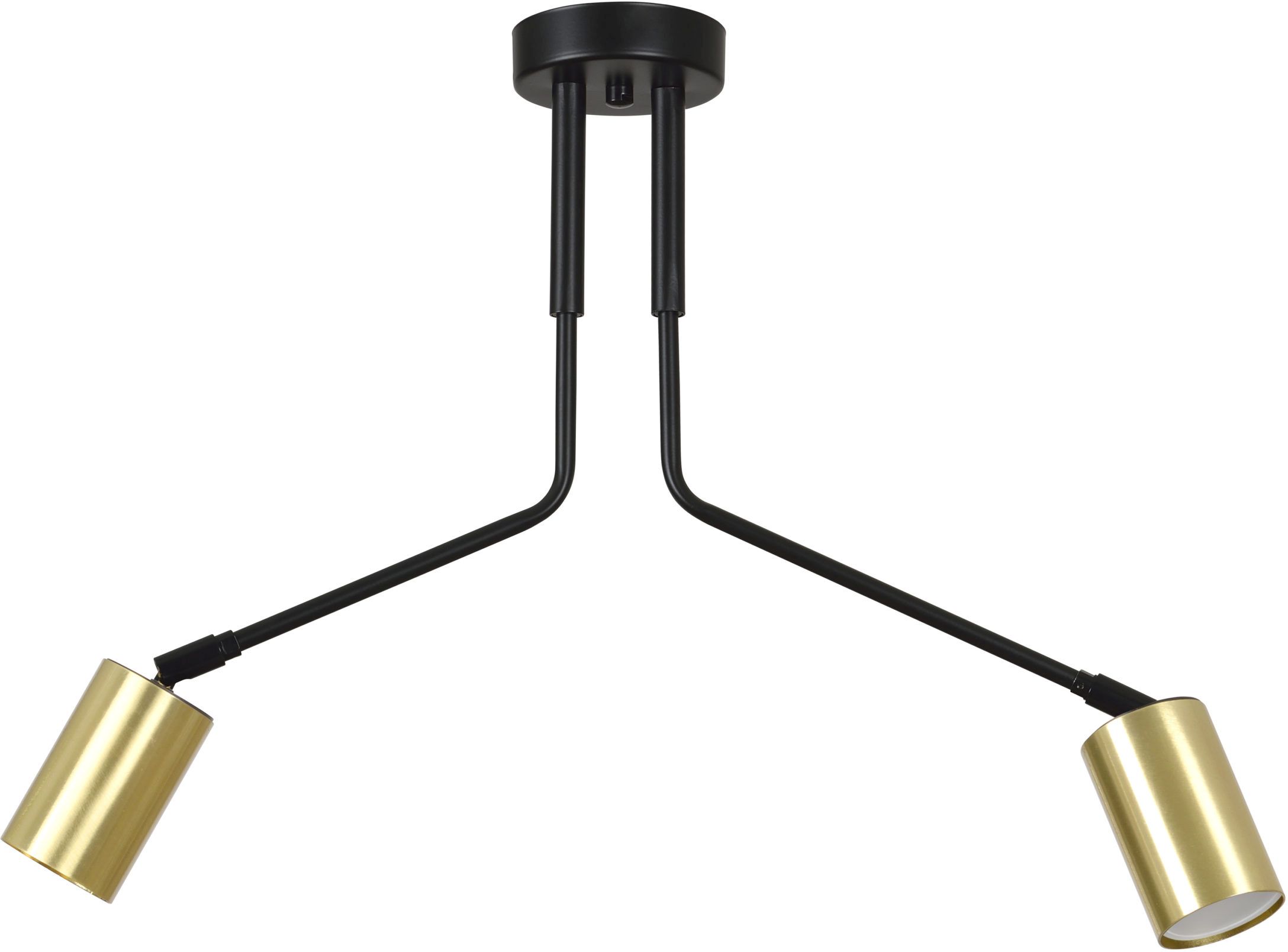 Emibig Verno lampada da soffitto 2x8 W nero-oro 655/2