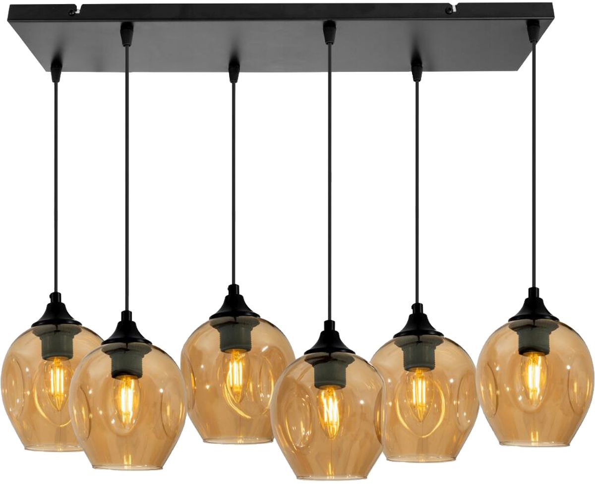 Candellux Aspa lampada sospesa 6x40 W nero-marrone 36-00620