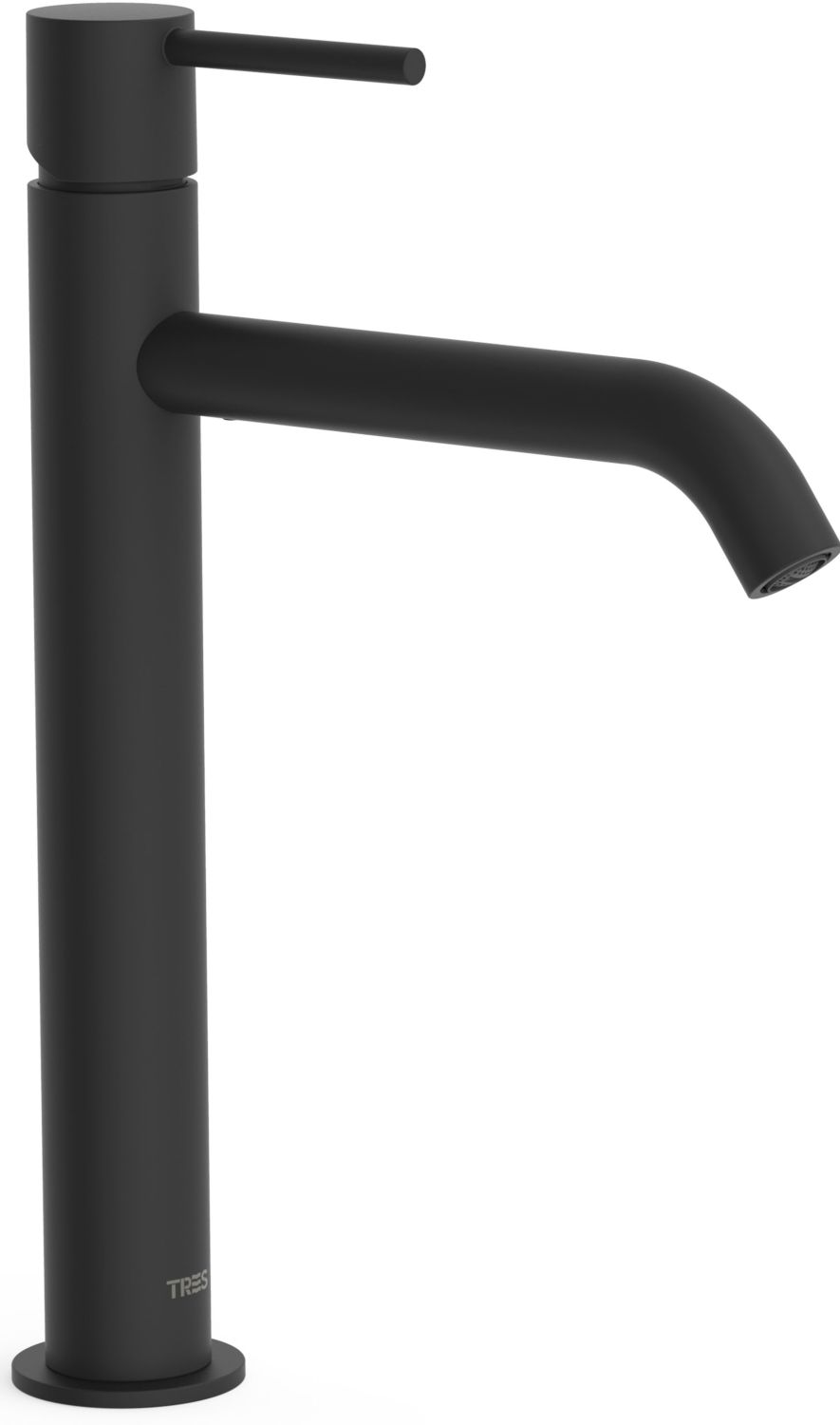 Tres Study Exclusive rubinetto per lavabo verticale nero 26230701NM