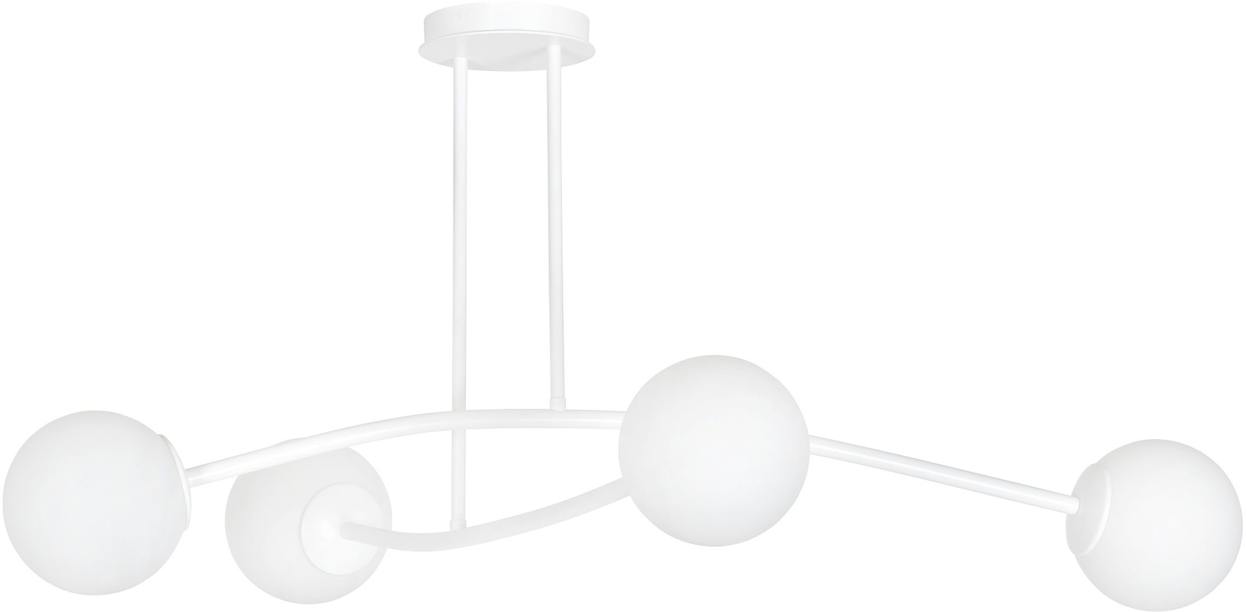 Emibig Halldor lampada da soffitto 4x10 W bianco-latte 1025/4