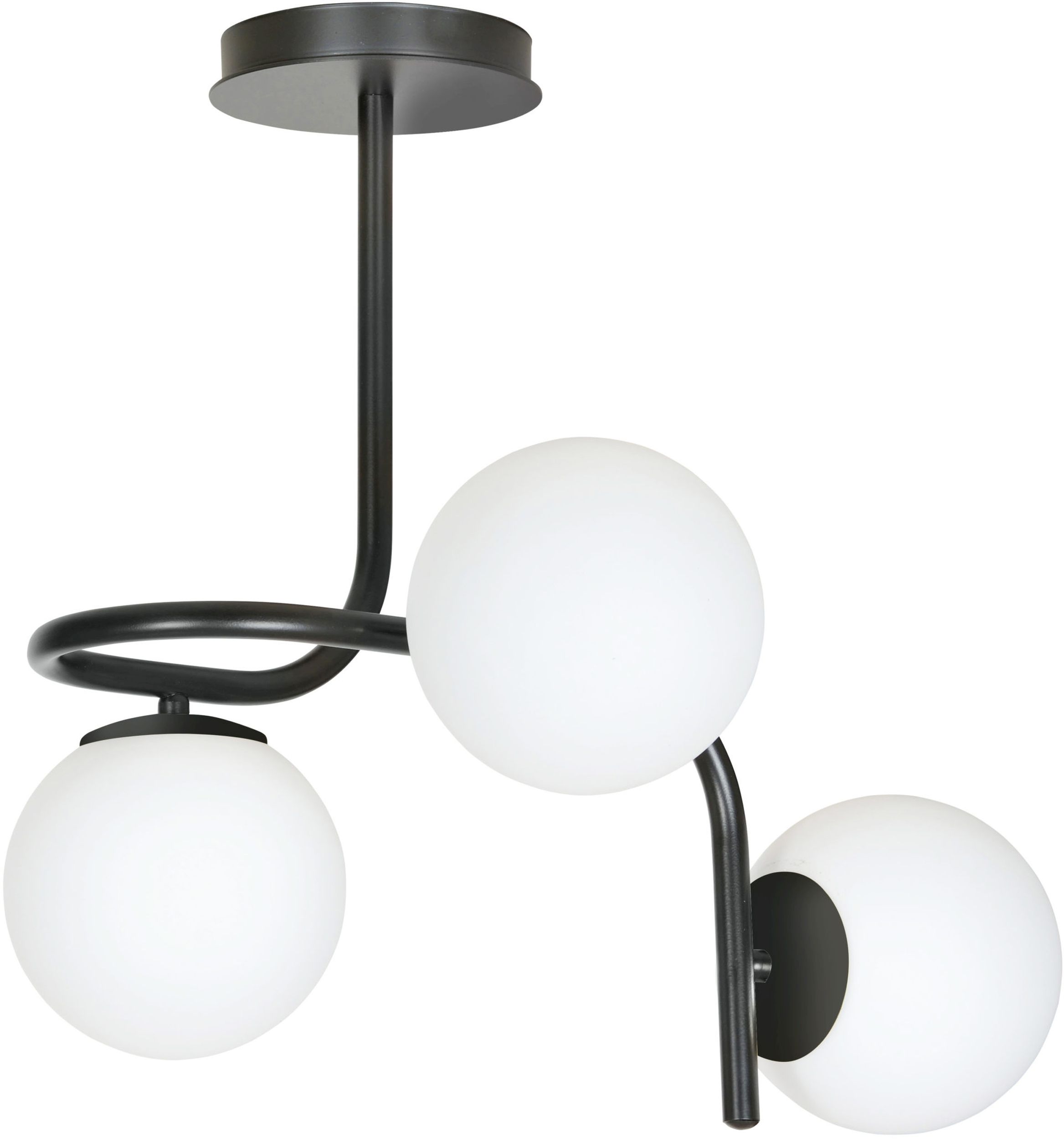 Emibig Kalf lampada da soffitto 3x10 W nero 1030/3