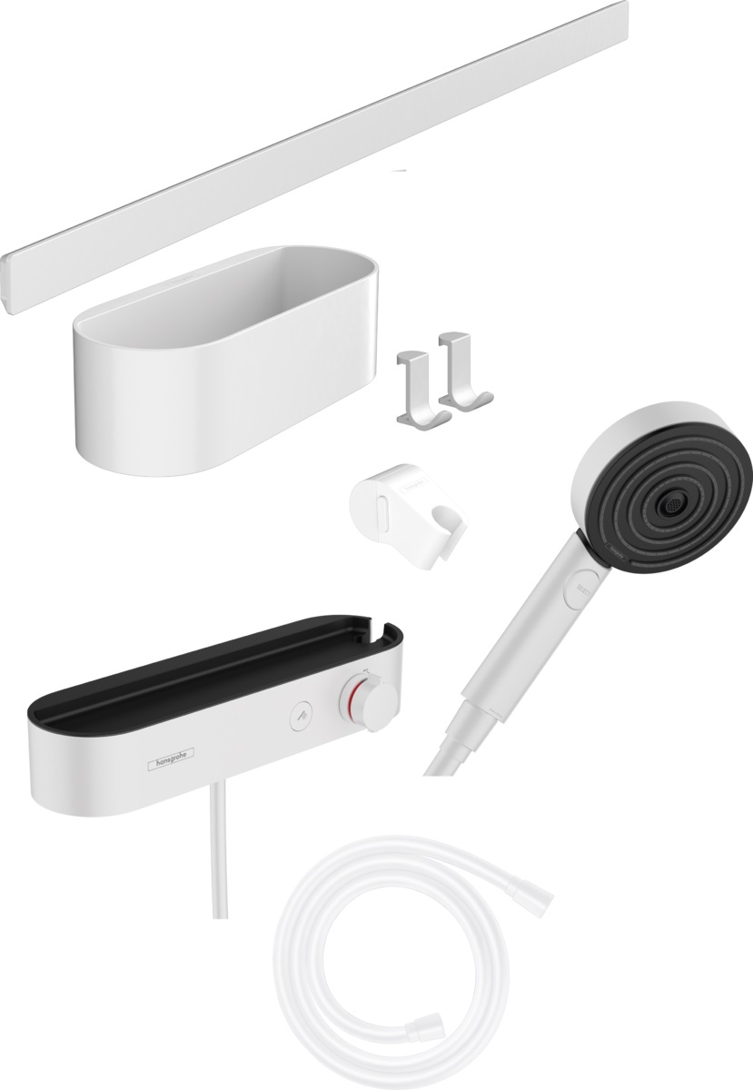 Hansgrohe WallStoris rubinetto per doccia a parete con termostato bianco 24250700