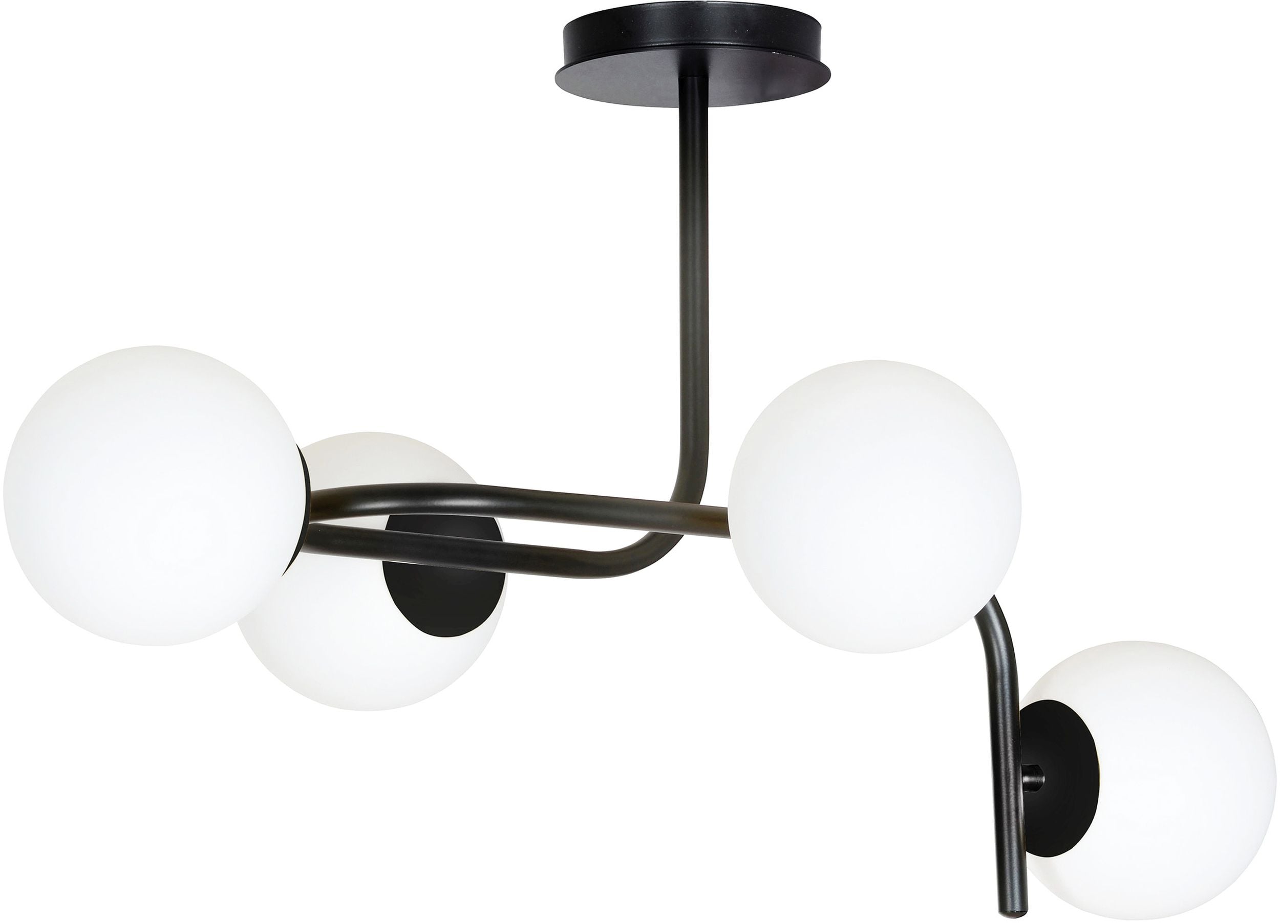 Emibig Kalf lampada da soffitto 4x10 W nero 1030/4A