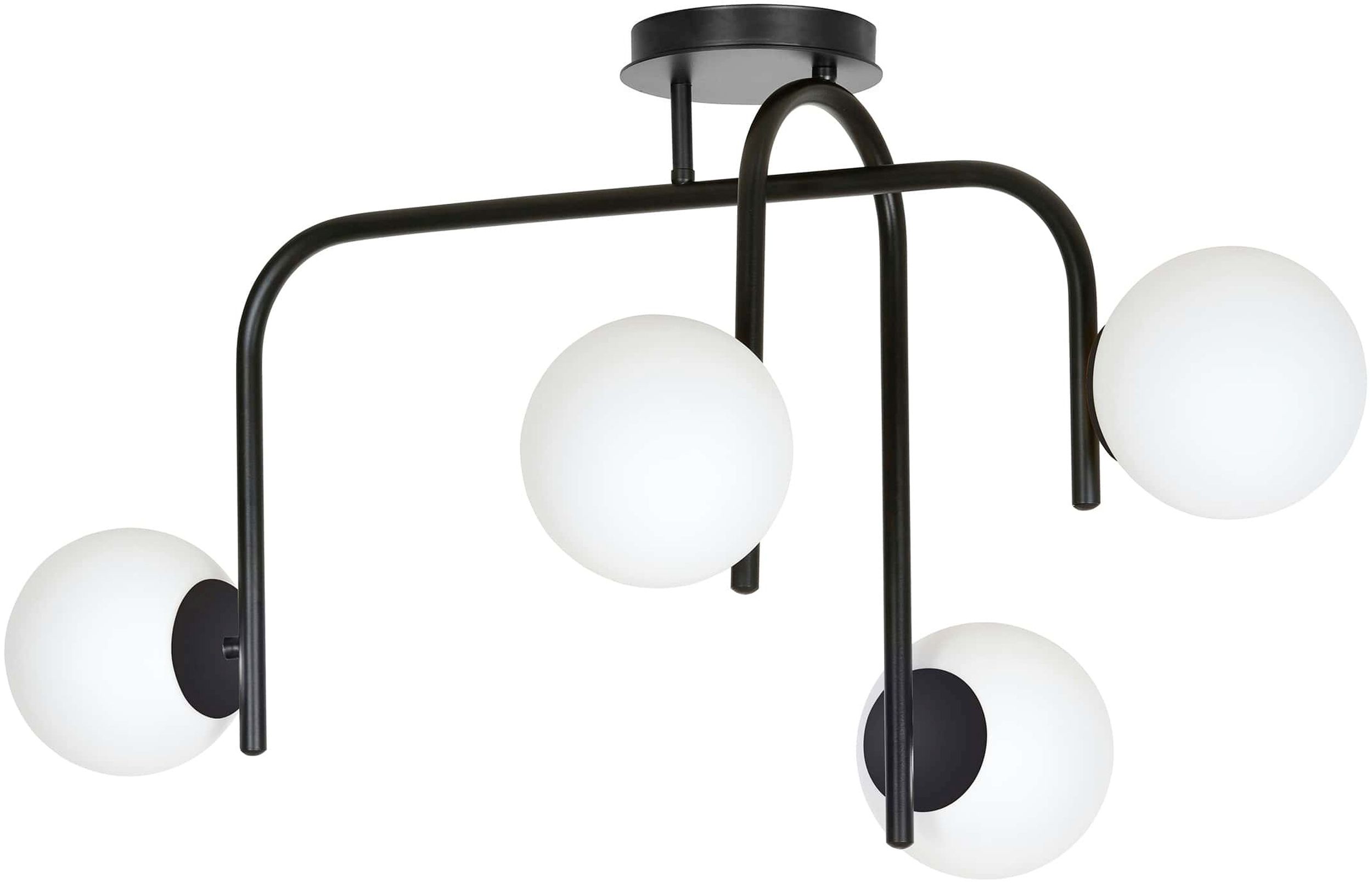 Emibig Kalf lampada da soffitto 4x10 W nero 1030/4B