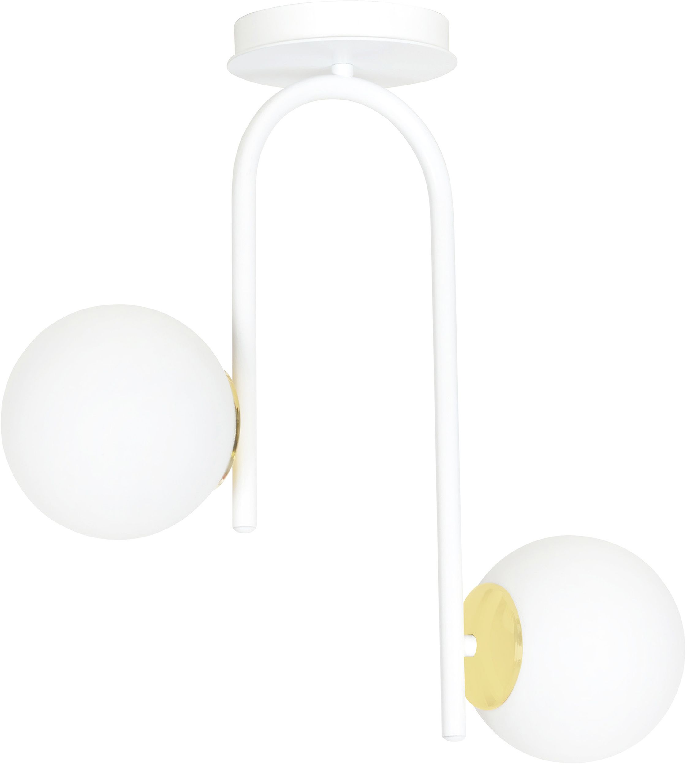 Emibig Ragnar lampada da soffitto 2x10 W bianco-oro 1033/2