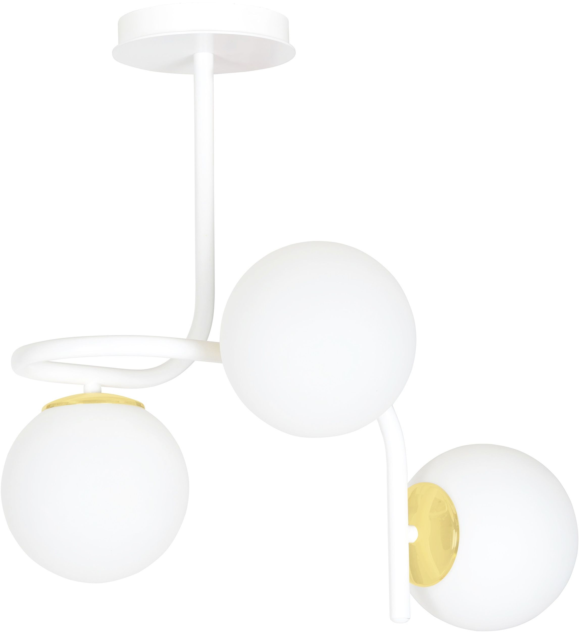 Emibig Ragnar lampada da soffitto 3x10 W bianco-oro 1033/3
