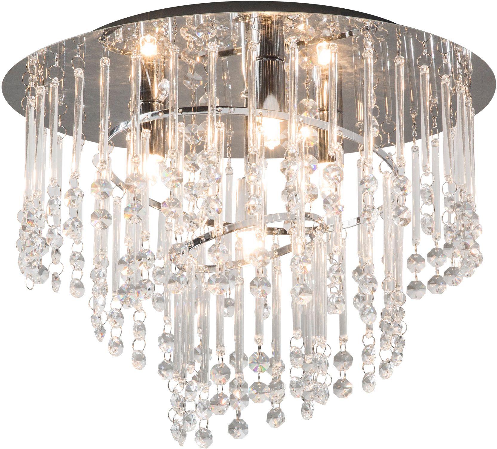 Zuma Line Terre lampada da soffitto 4x25 W cromo-argento-cristallo 19154M