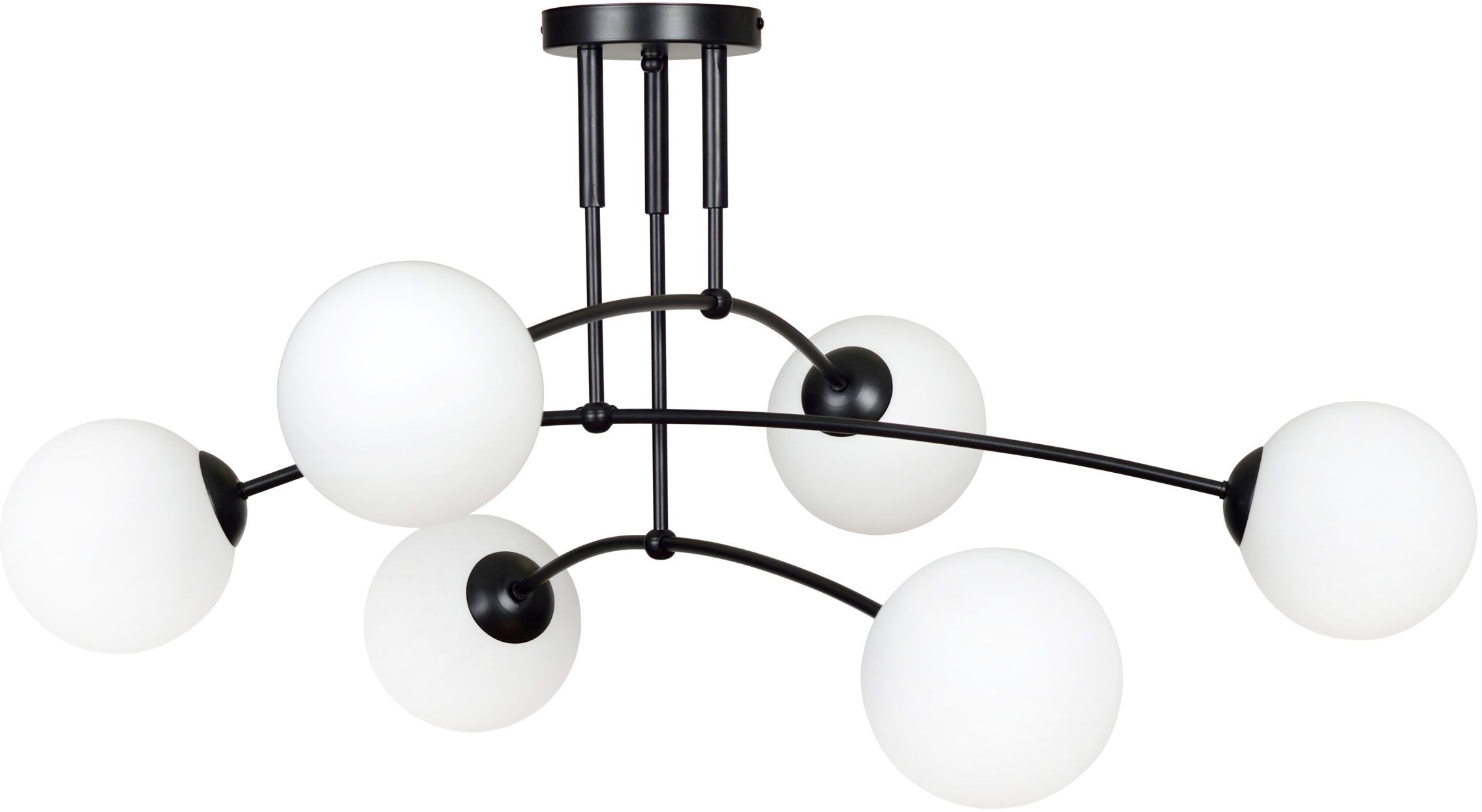 Emibig Pregos lampada da soffitto 6x10 W nero 670/6