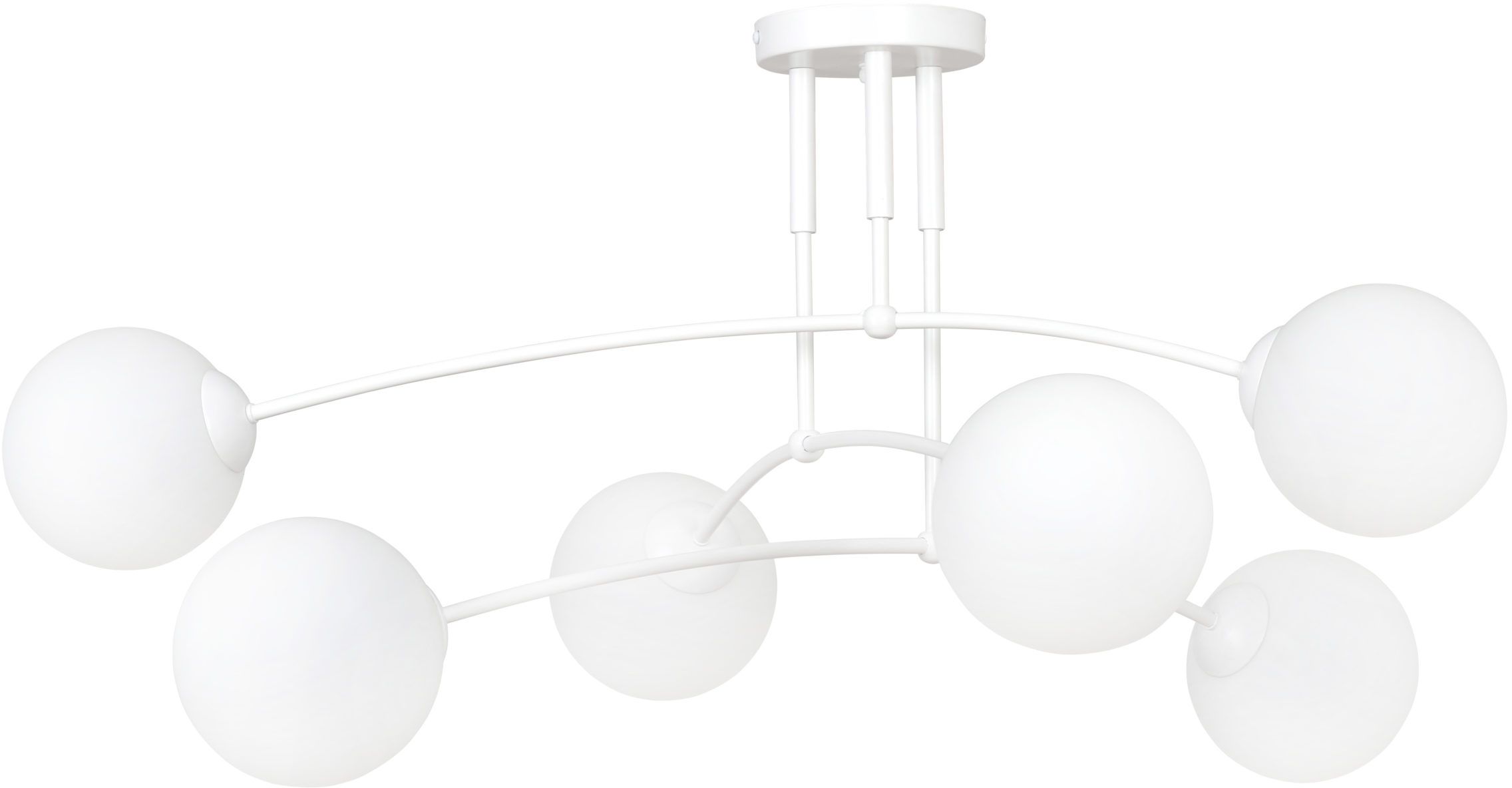 Emibig Pregos lampada da soffitto 6x10 W bianco-latte 671/6