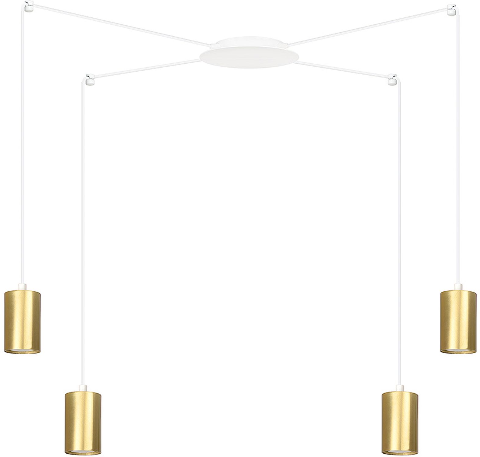 Emibig Traker lampada sospesa 4x8 W bianco-oro 527/4