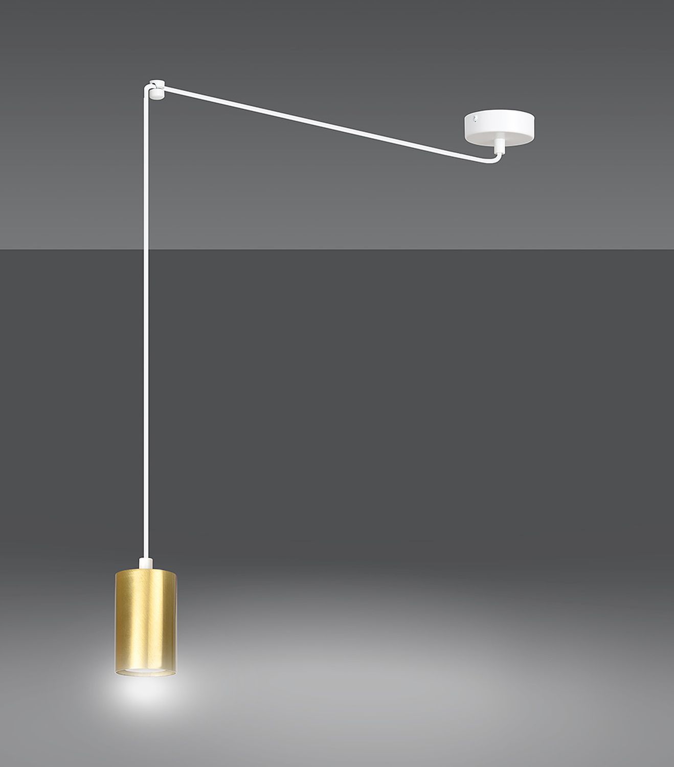 Emibig Traker lampada sospesa 1x8 W bianco-oro 527/1