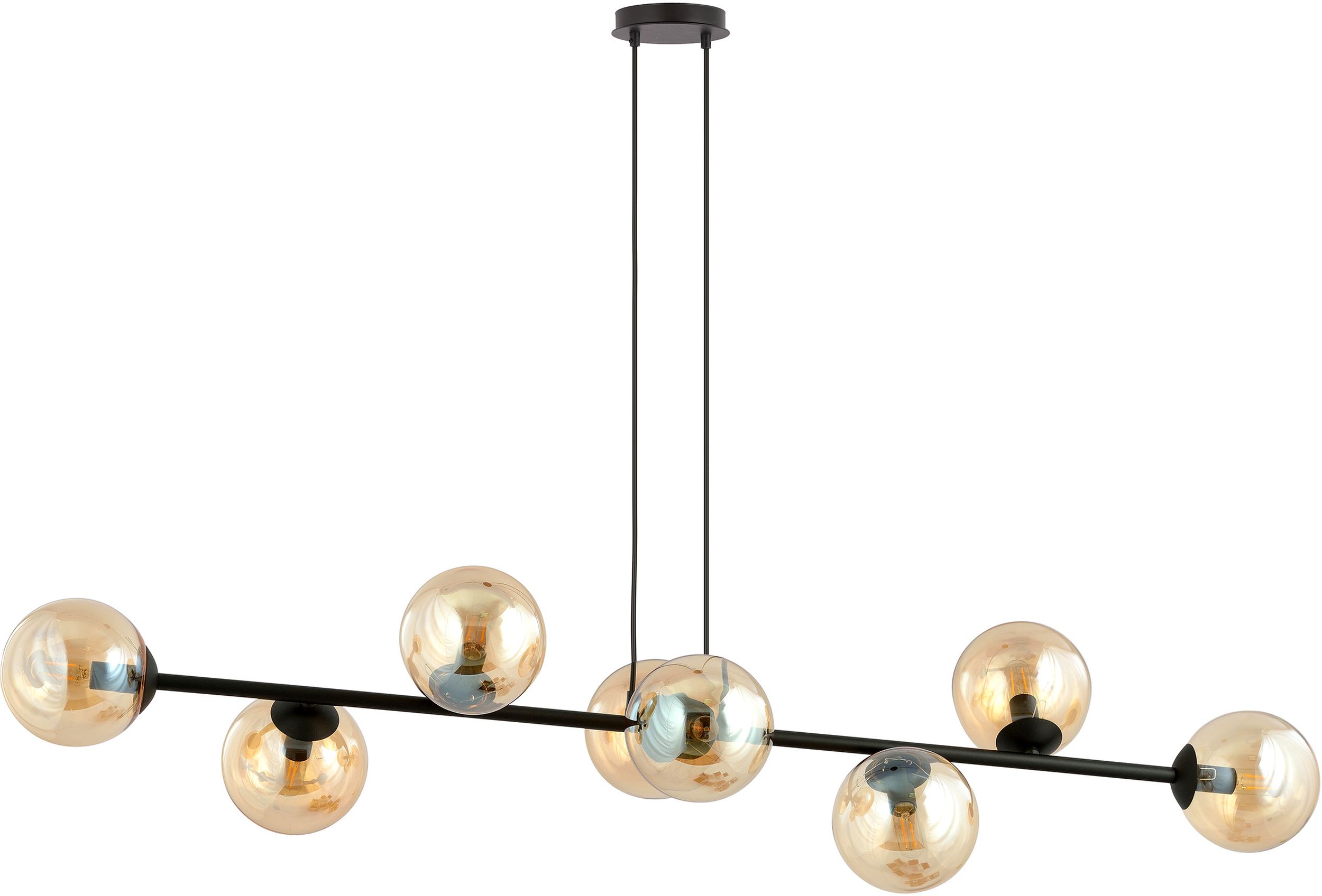 Emibig Rossi lampada sospesa x10 W nero-ambra 876/8