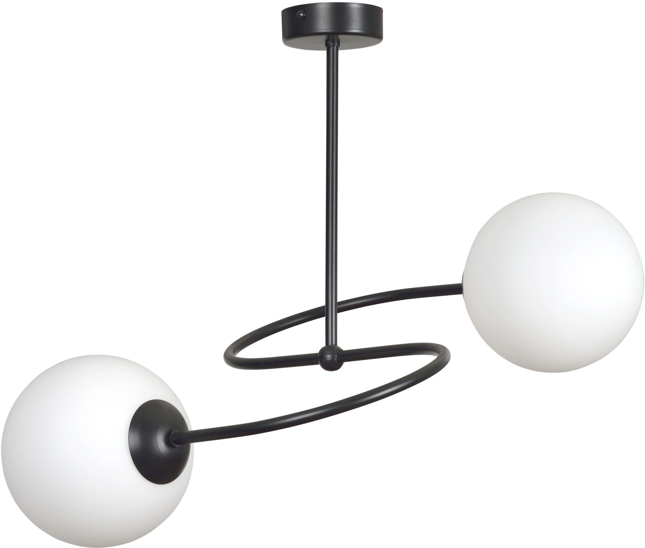 Emibig Selbi lampada da soffitto 2x10 W nero-latte 734/2B