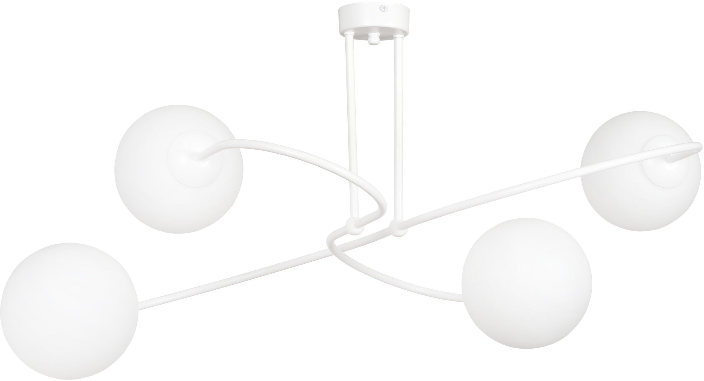 Emibig Selbi lampada da soffitto 4x10 W bianco-latte 734/4W