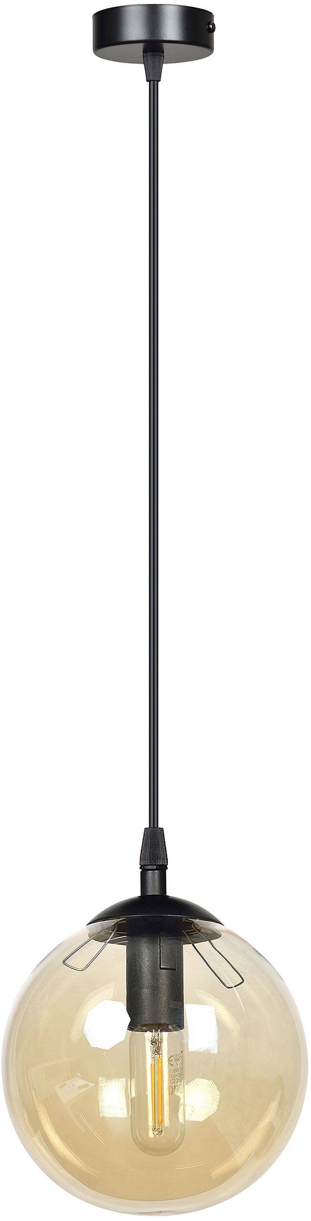 Emibig Cosmo lampada sospesa 1x10 W nero-ambra 713/1