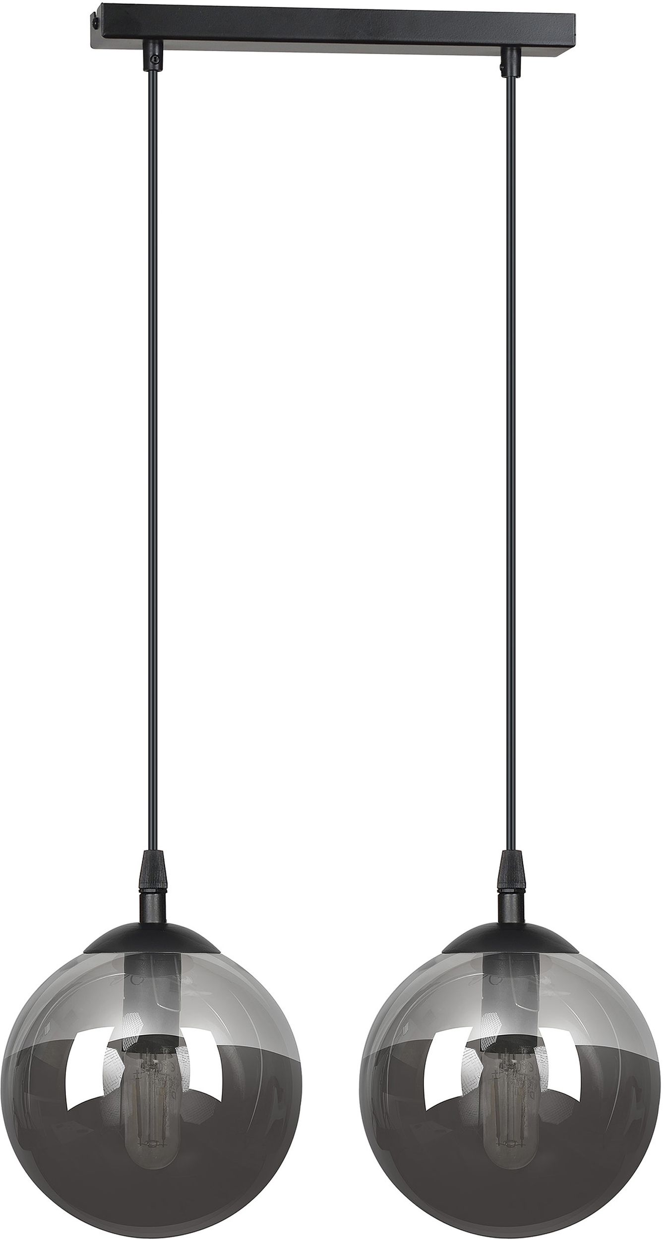 Emibig Cosmo lampada sospesa 2x10 W nero-grafite 712/2