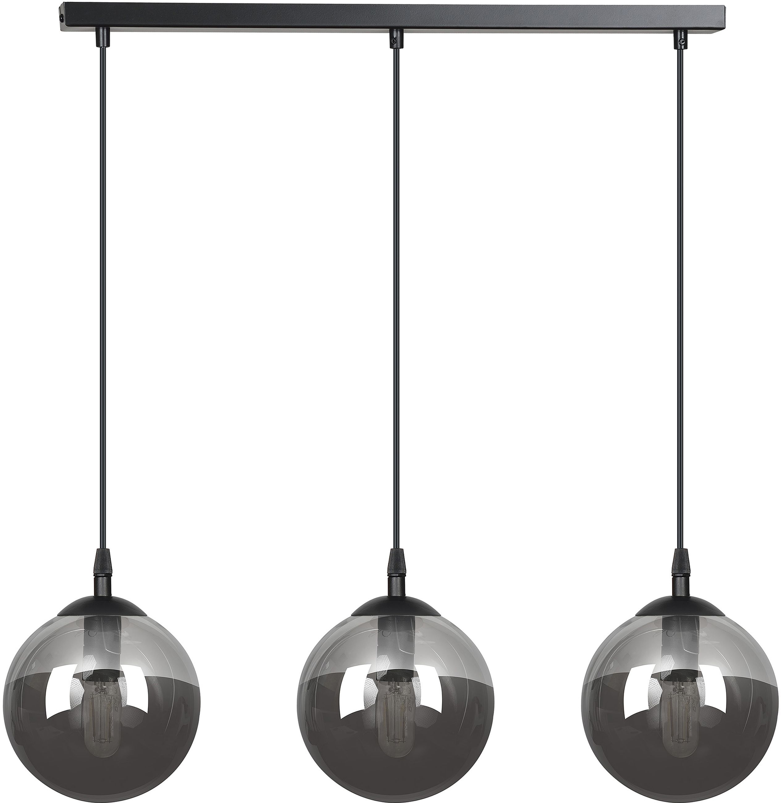 Emibig Cosmo lampada sospesa 3x10 W nero-grafite 712/3