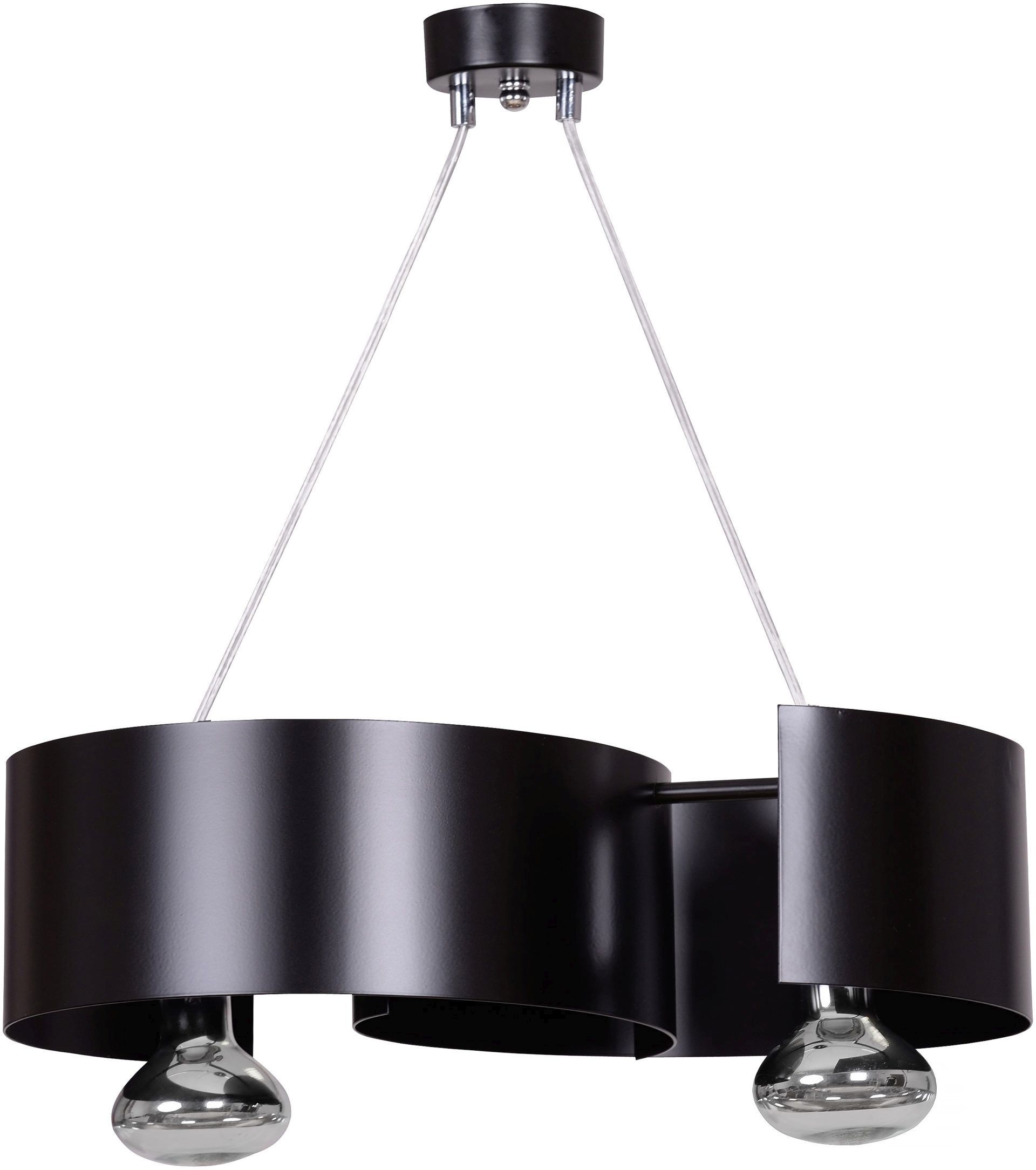 Emibig Vixon lampada sospesa 2x15 W nero-cromo 284/2