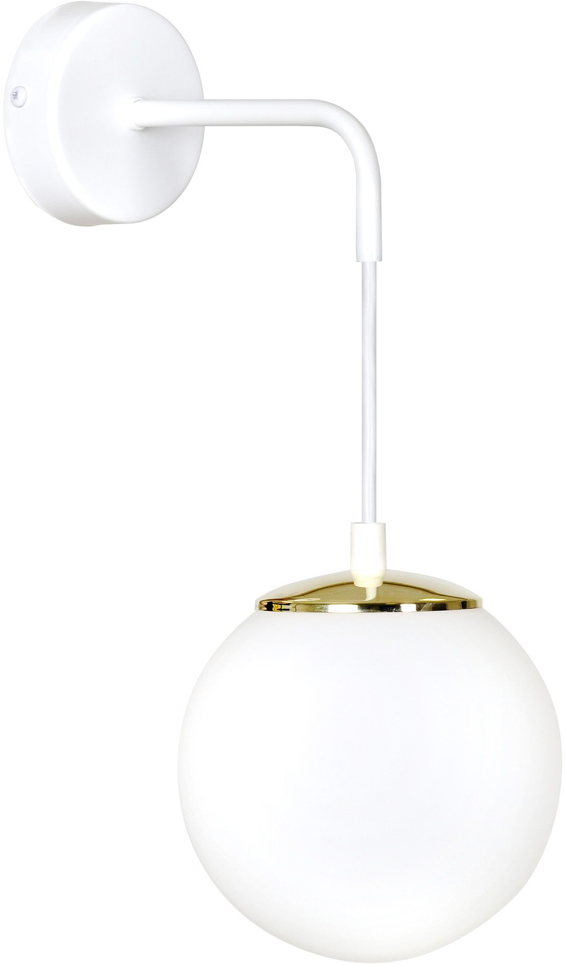 Emibig Ognis lampada da parete 1x10 W bianco-oro -latte 967/K1
