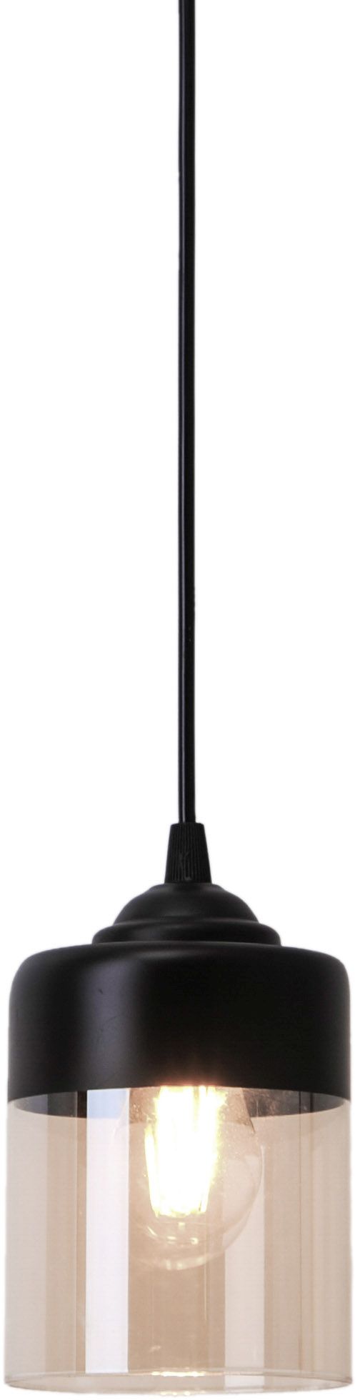 Zuma Line Porto lampada sospesa 1x40 W nero-fumé CL19020-1P-BL