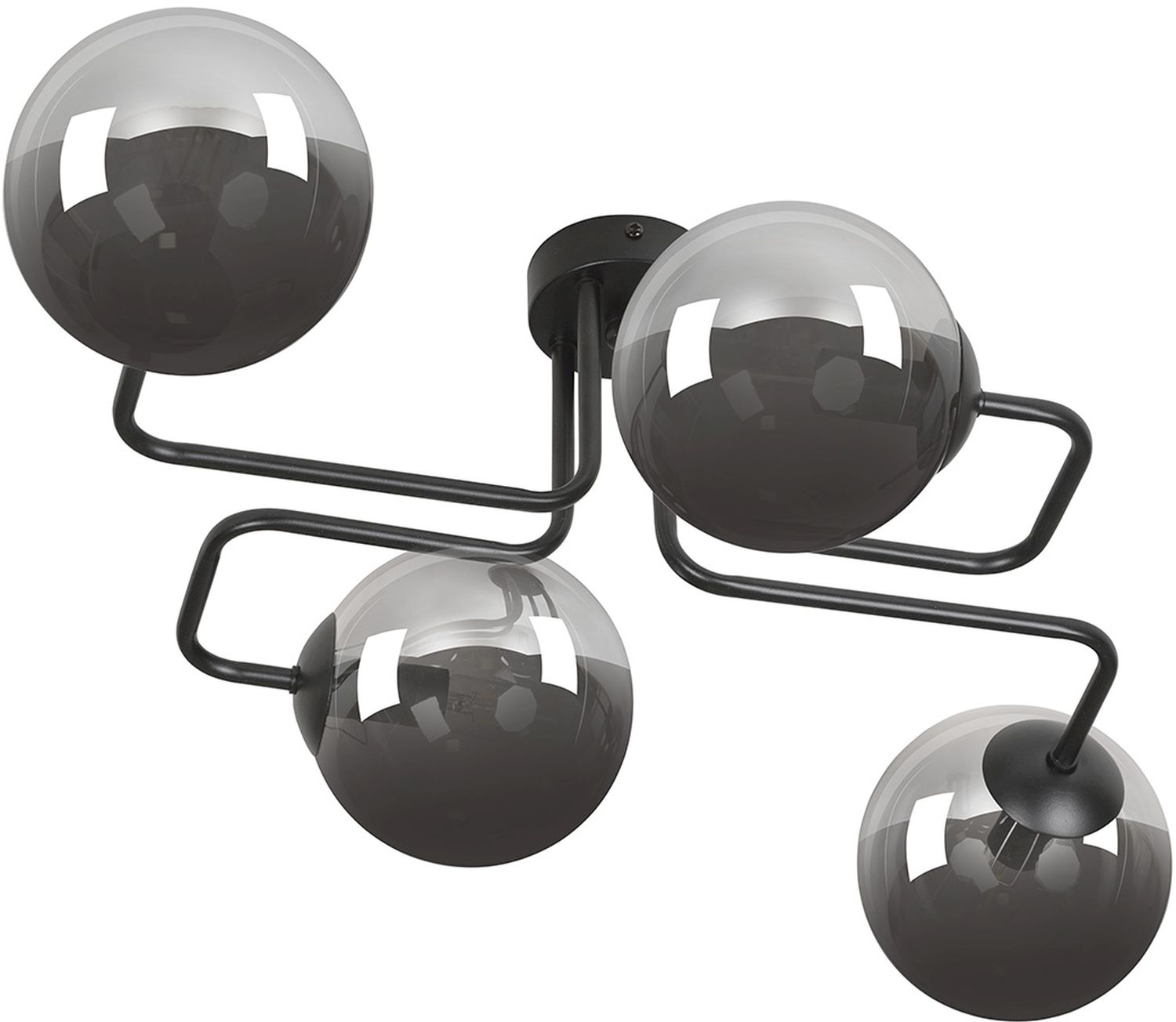 Emibig Brendi lampada da soffitto 4x10 W nero-grafite 832/4