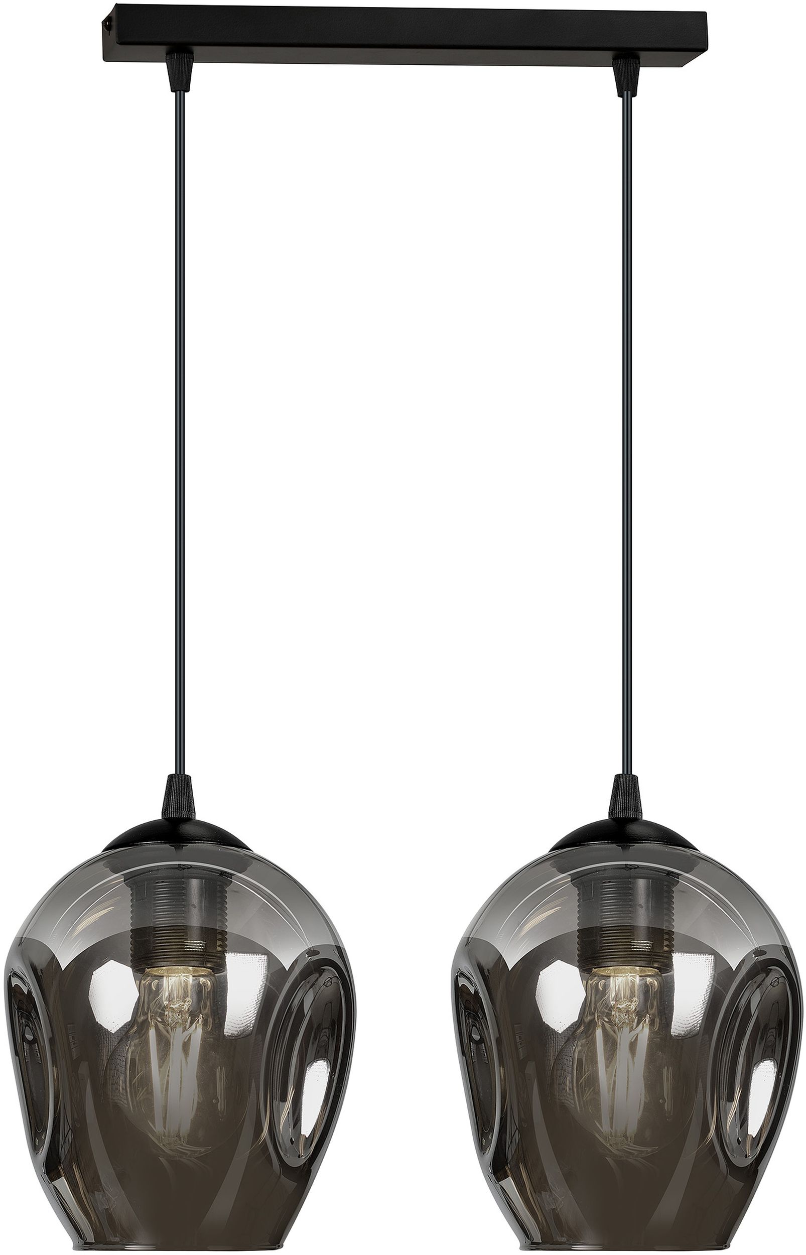Emibig Istar lampada sospesa 2x15 W nero-grafite 680/2